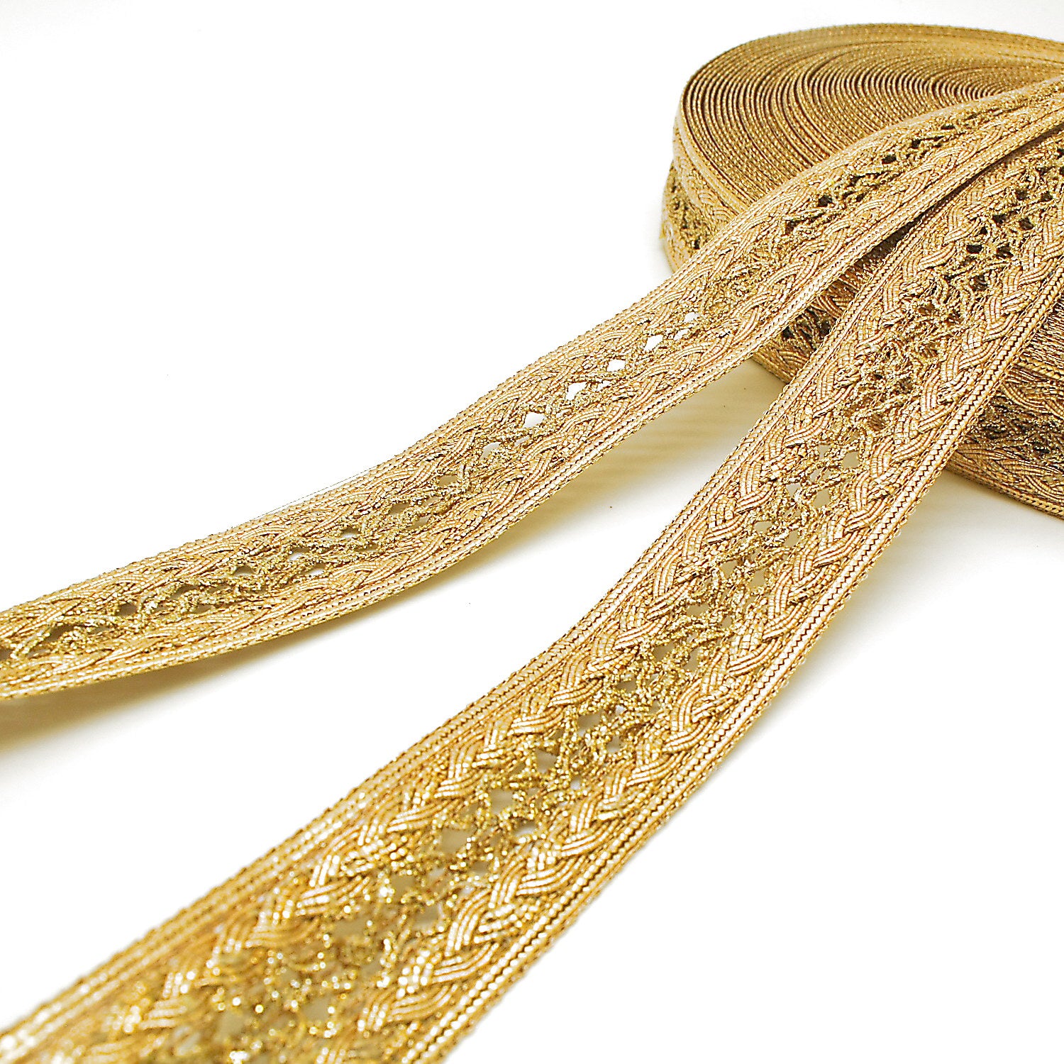 YELLOW GOLD BRAID TRIM - sarahi.NYC