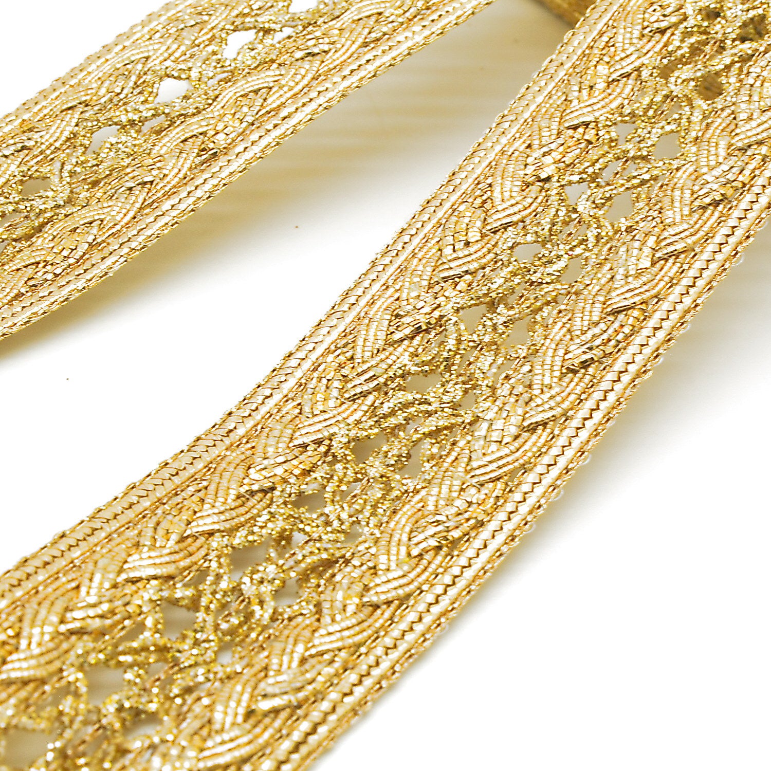 YELLOW GOLD BRAID TRIM - sarahi.NYC