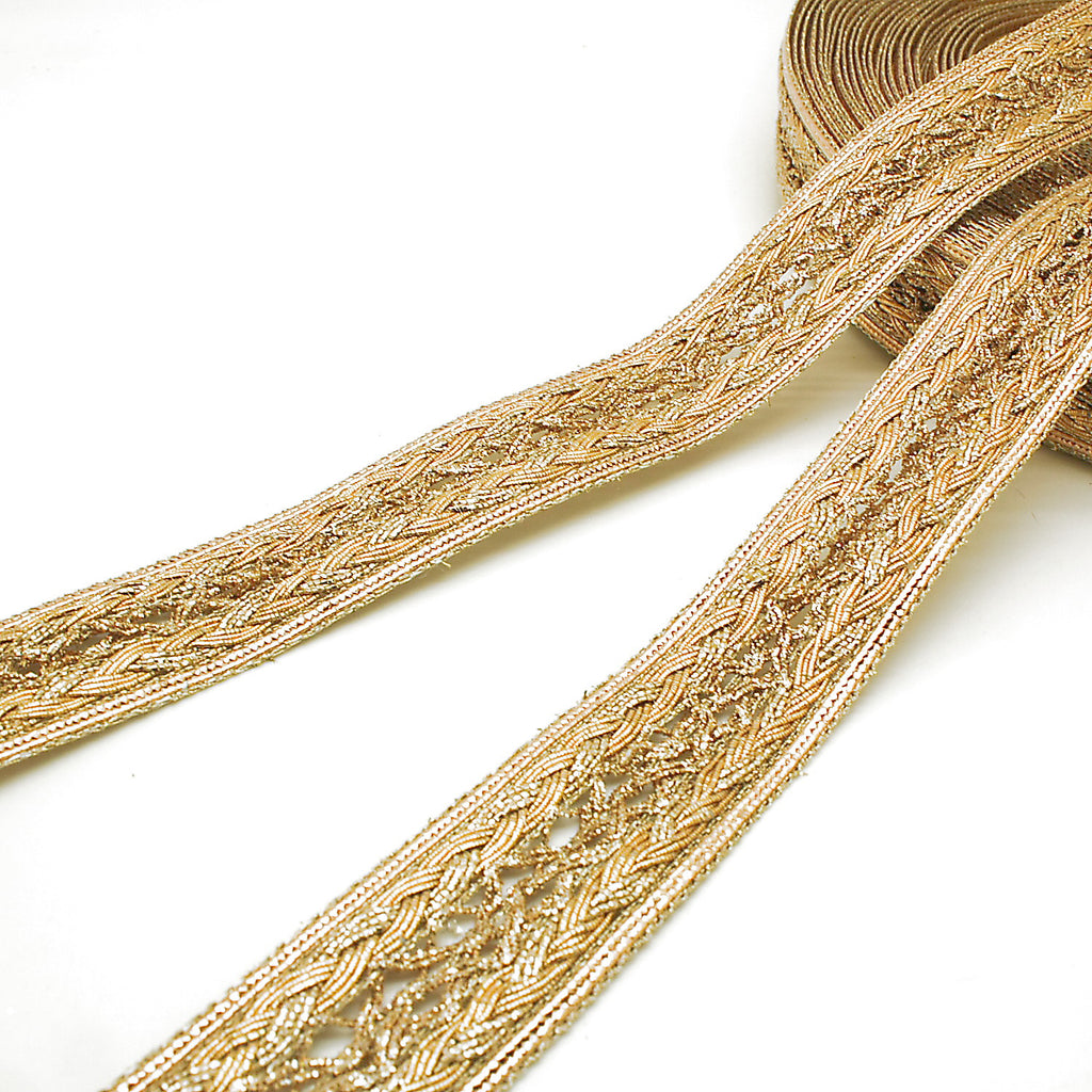 BRONZE BRAID METALLIC TRIM - sarahi.NYC