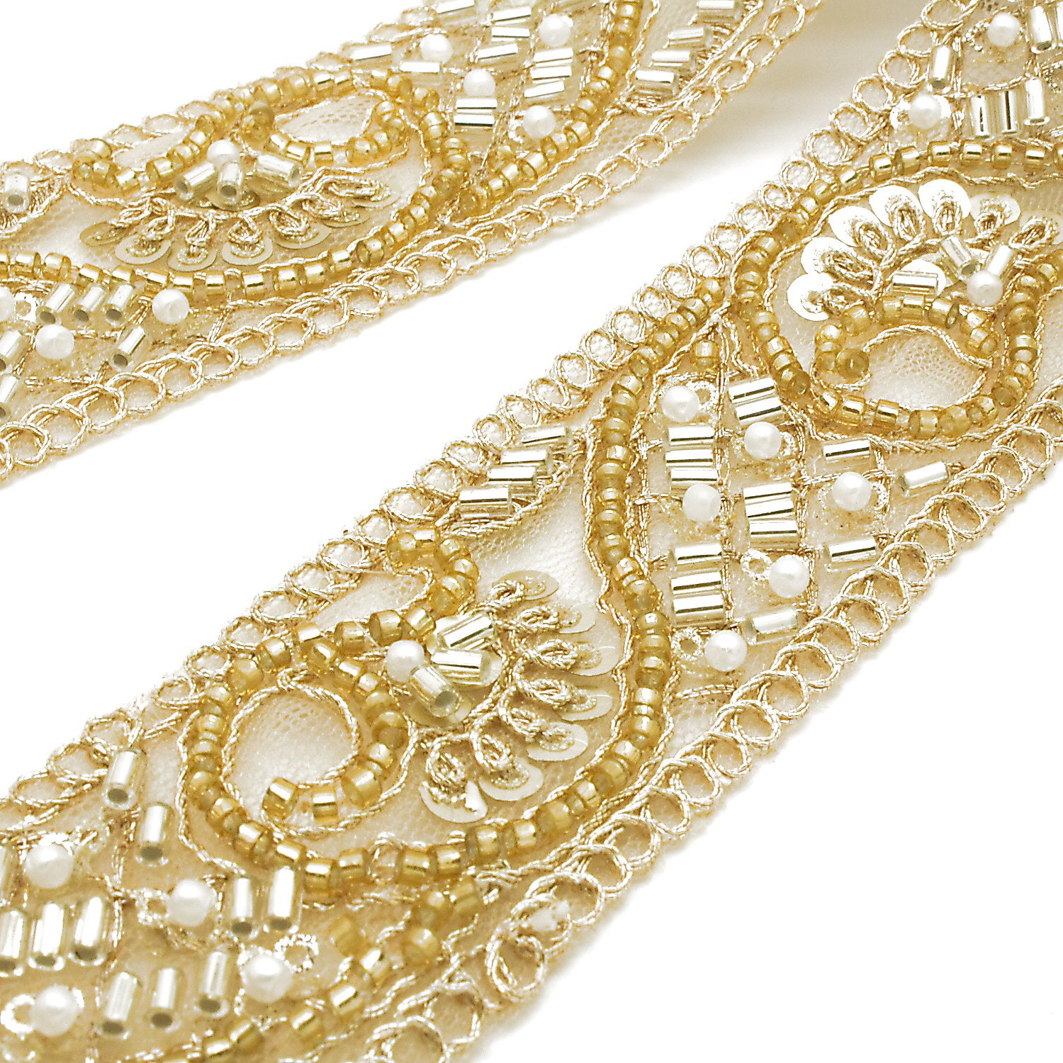GOLD BEADED SEQUIN TRIM - sarahi.NYC
