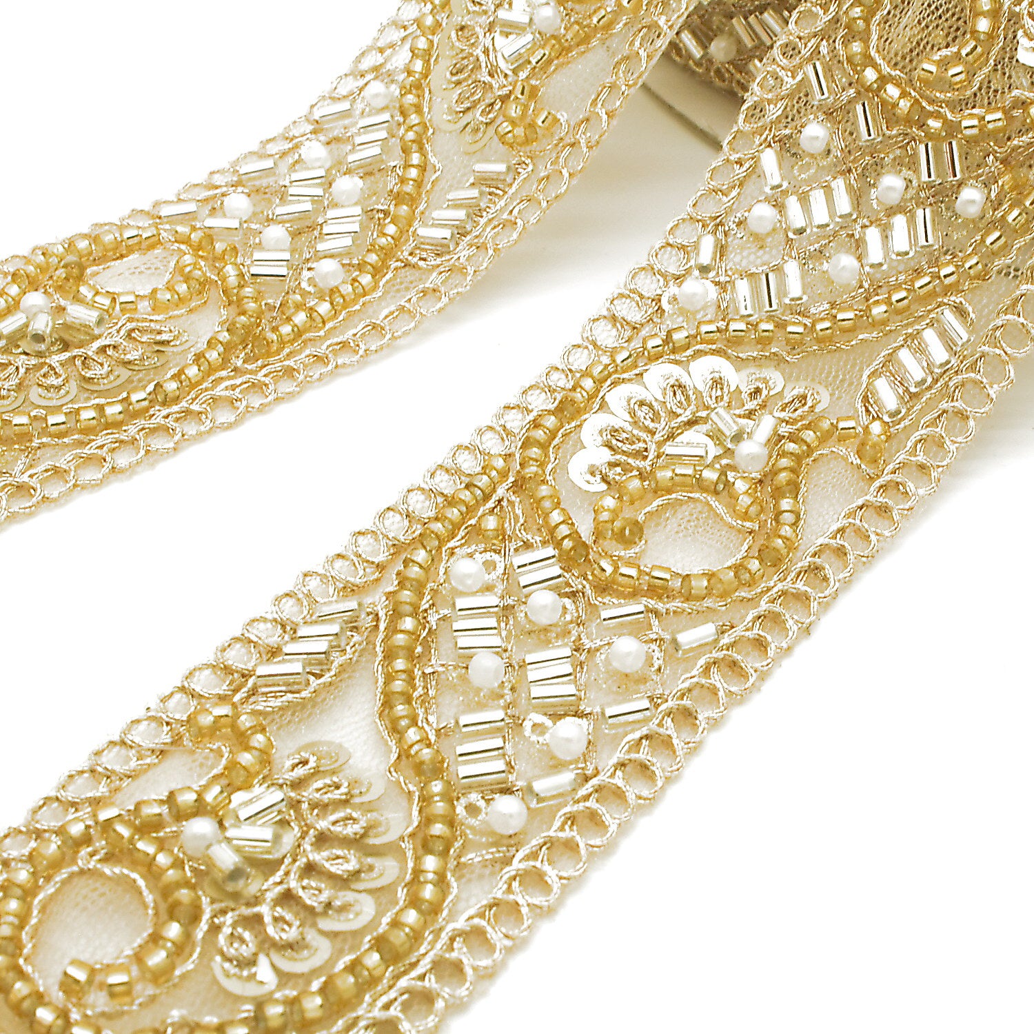 GOLD BEADED SEQUIN TRIM - sarahi.NYC