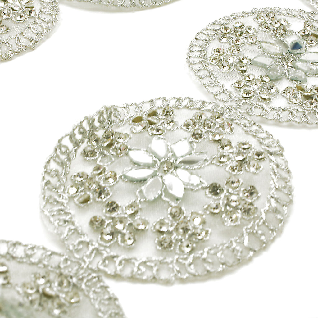 SILVER CIRCLE MIRROR TRIM - sarahi.NYC