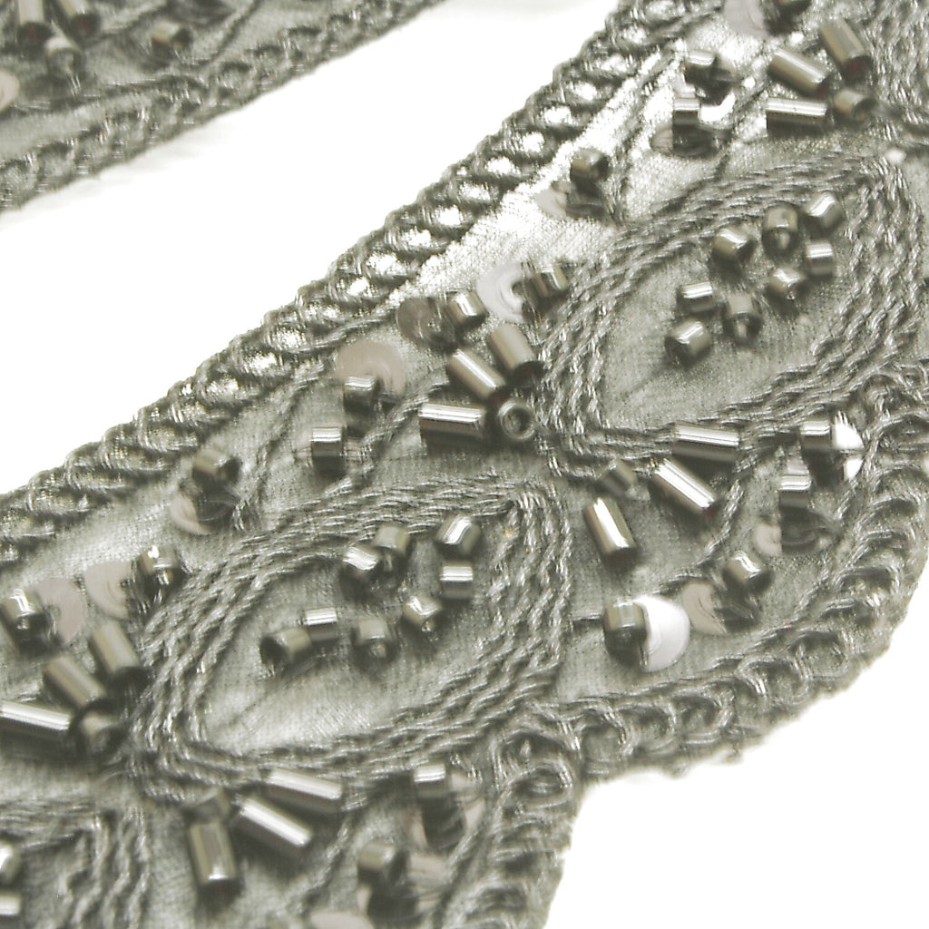 BLACK BEADED SEQUIN TRIM - sarahi.NYC