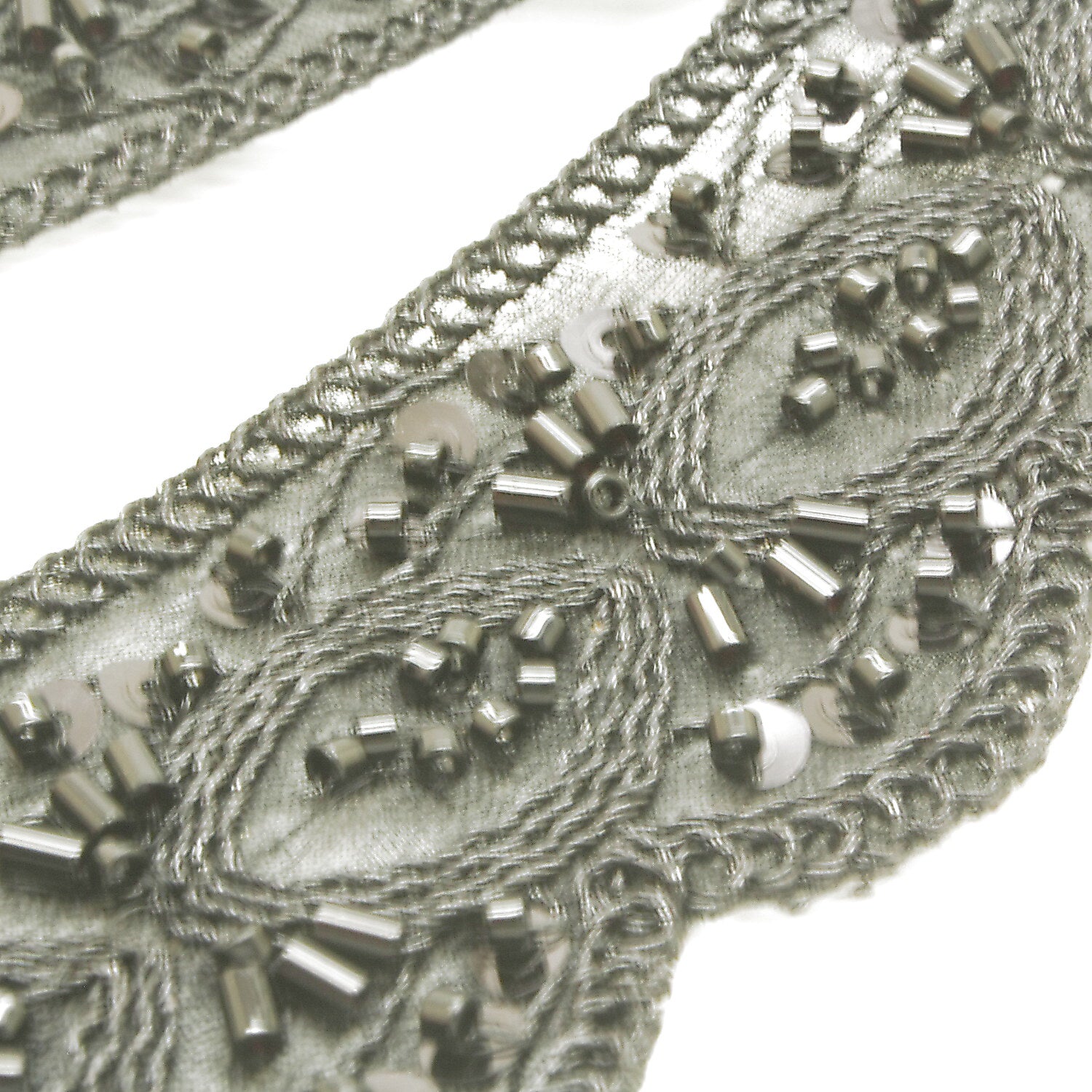 BLACK BEADED SEQUIN TRIM - sarahi.NYC