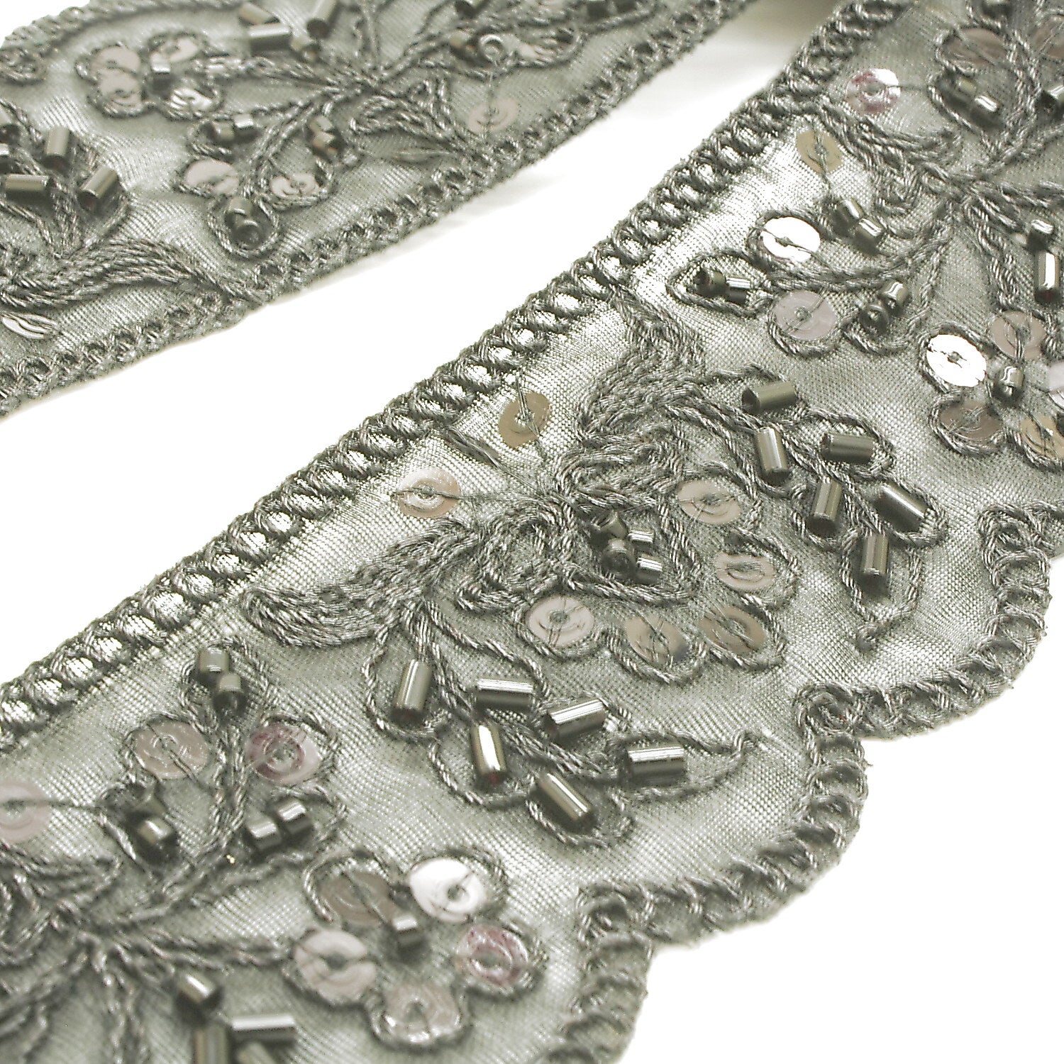 BLACK BEADED SEQUIN TRIM - sarahi.NYC