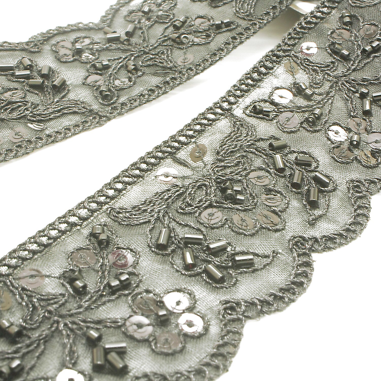 BLACK BEADED SEQUIN TRIM - sarahi.NYC