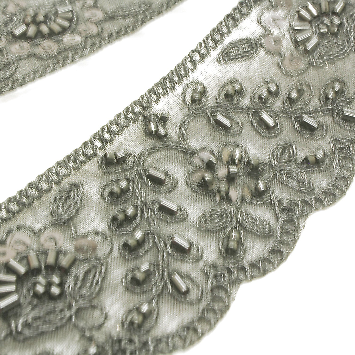 BLACK BEADED SEQUIN TRIM - sarahi.NYC