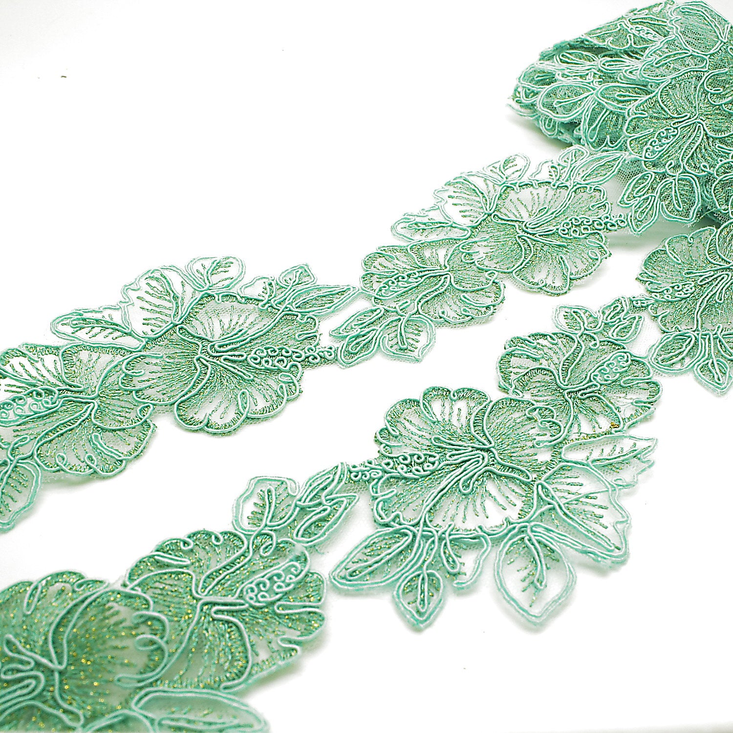 MINT GREEN LACE TRIM - sarahi.NYC