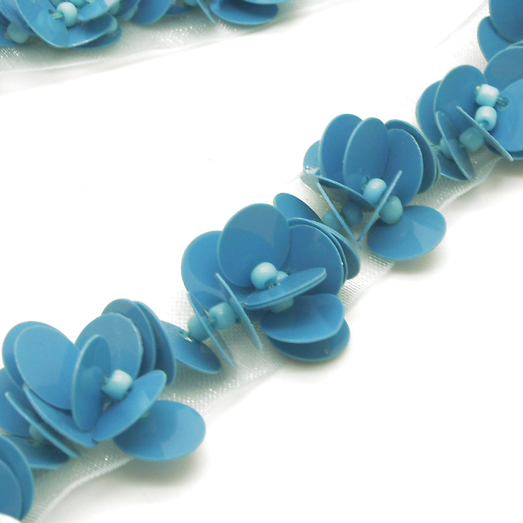 BLUE FLOWER TRIM - sarahi.NYC