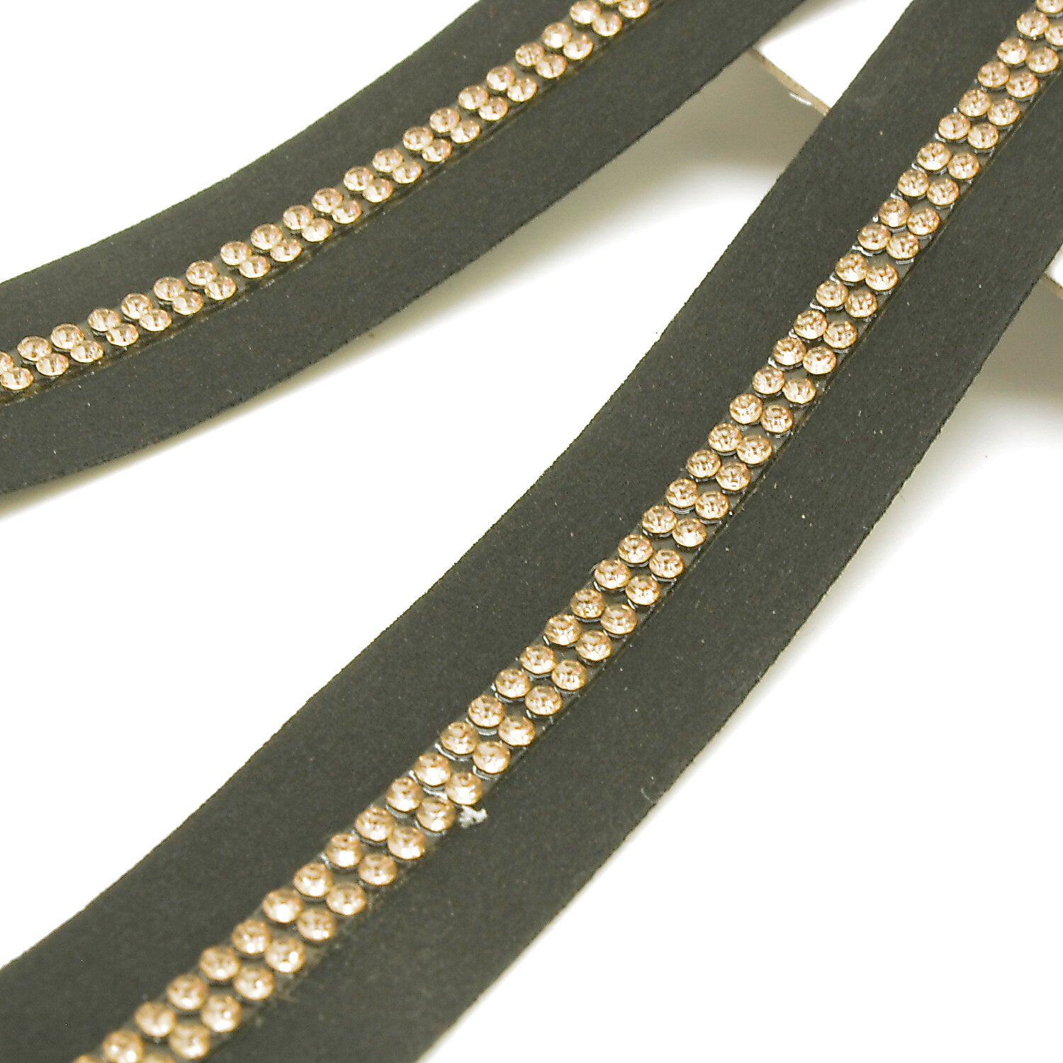BLACK GOLD STONE VELVET TRIM - sarahi.NYC