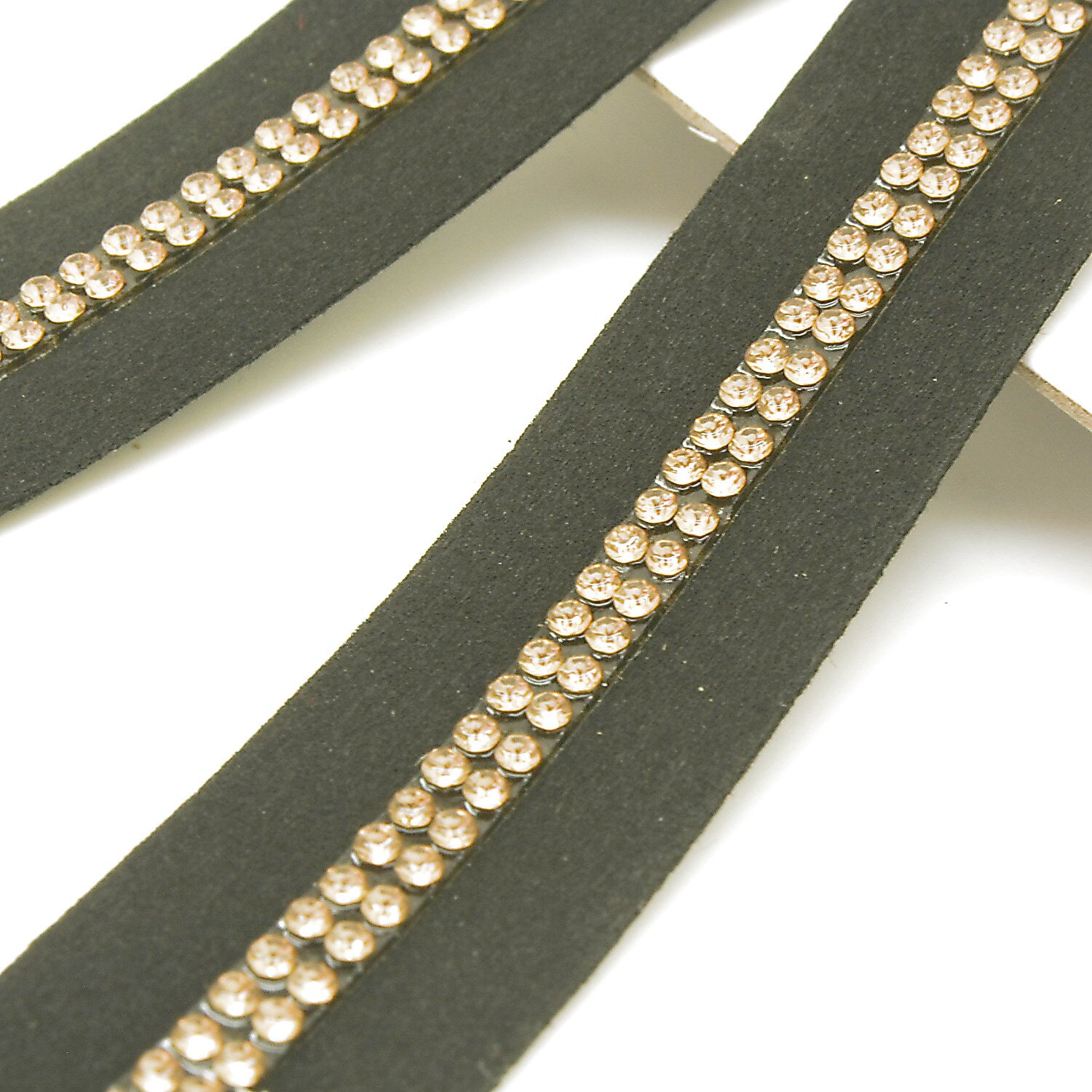 BLACK GOLD STONE VELVET TRIM - sarahi.NYC