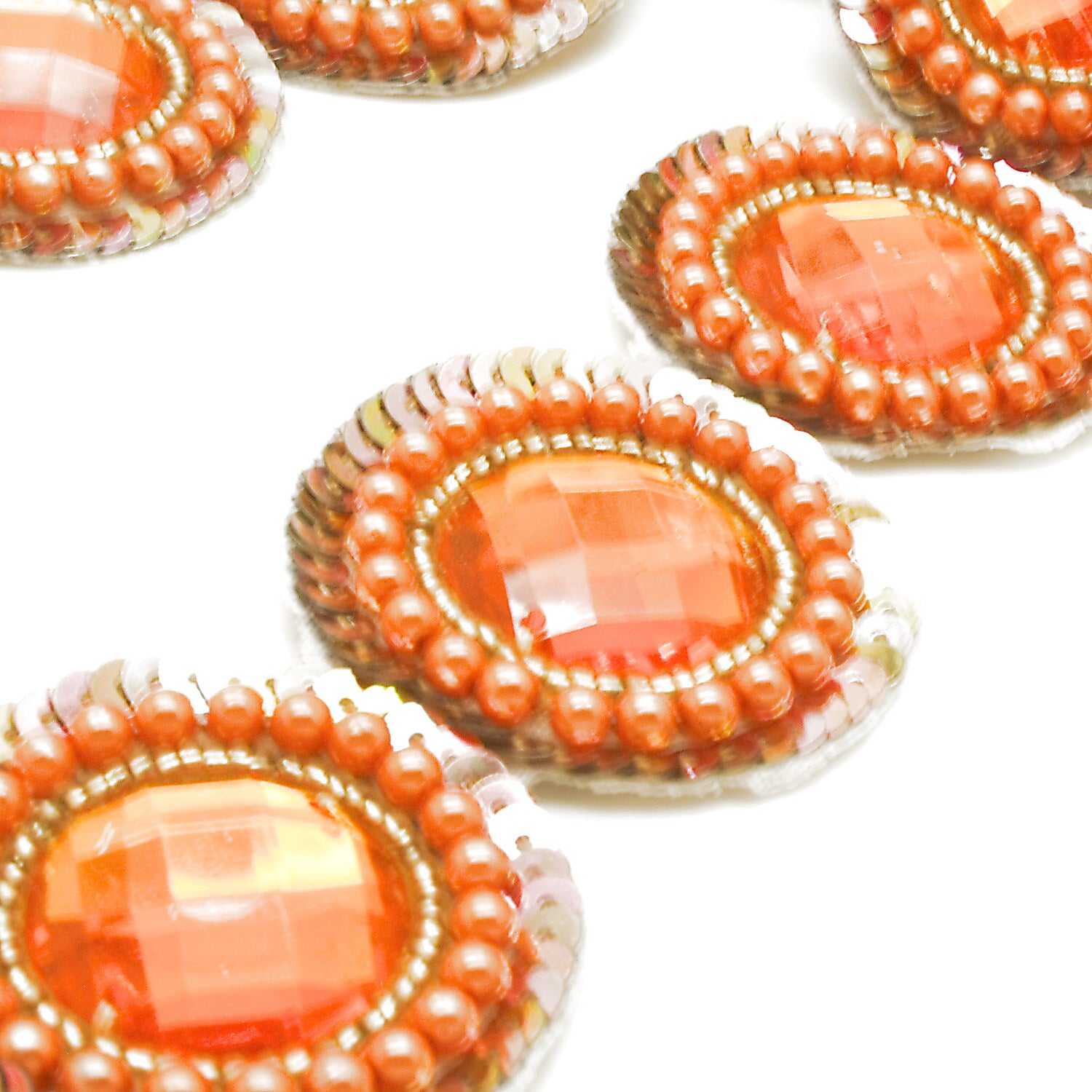 ORANGE GOLD RHINESTONE TRIM - sarahi.NYC