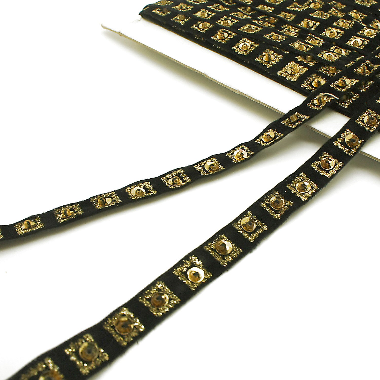 BLACK GOLD SEQUIN TRIM - sarahi.NYC