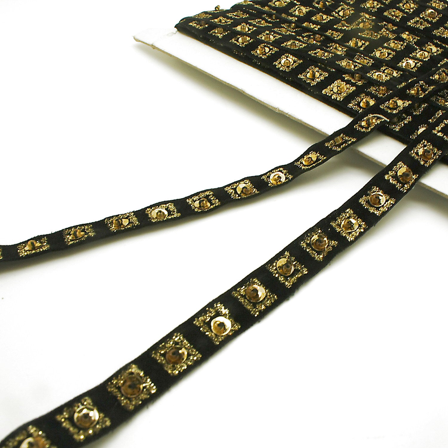 BLACK GOLD SEQUIN TRIM - sarahi.NYC