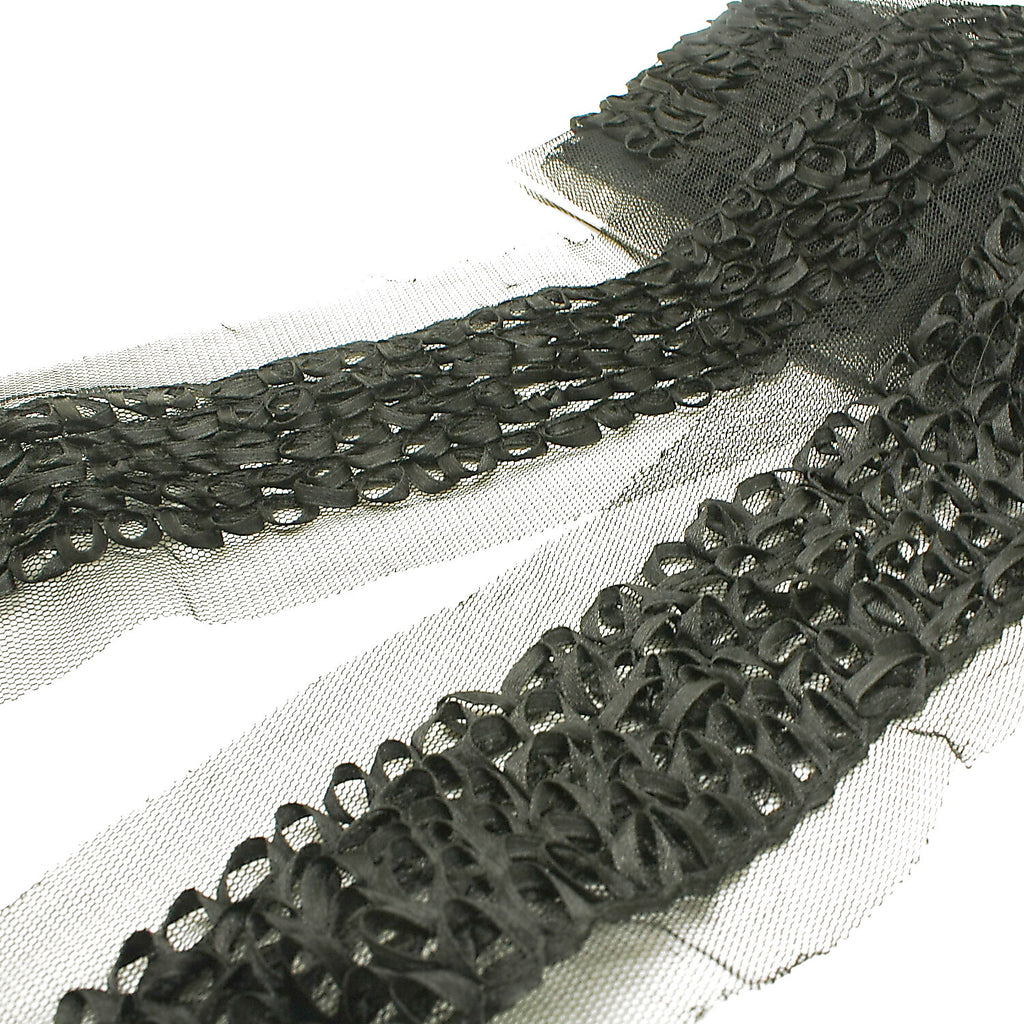 BLACK RIBBON LOOP TRIM - sarahi.NYC