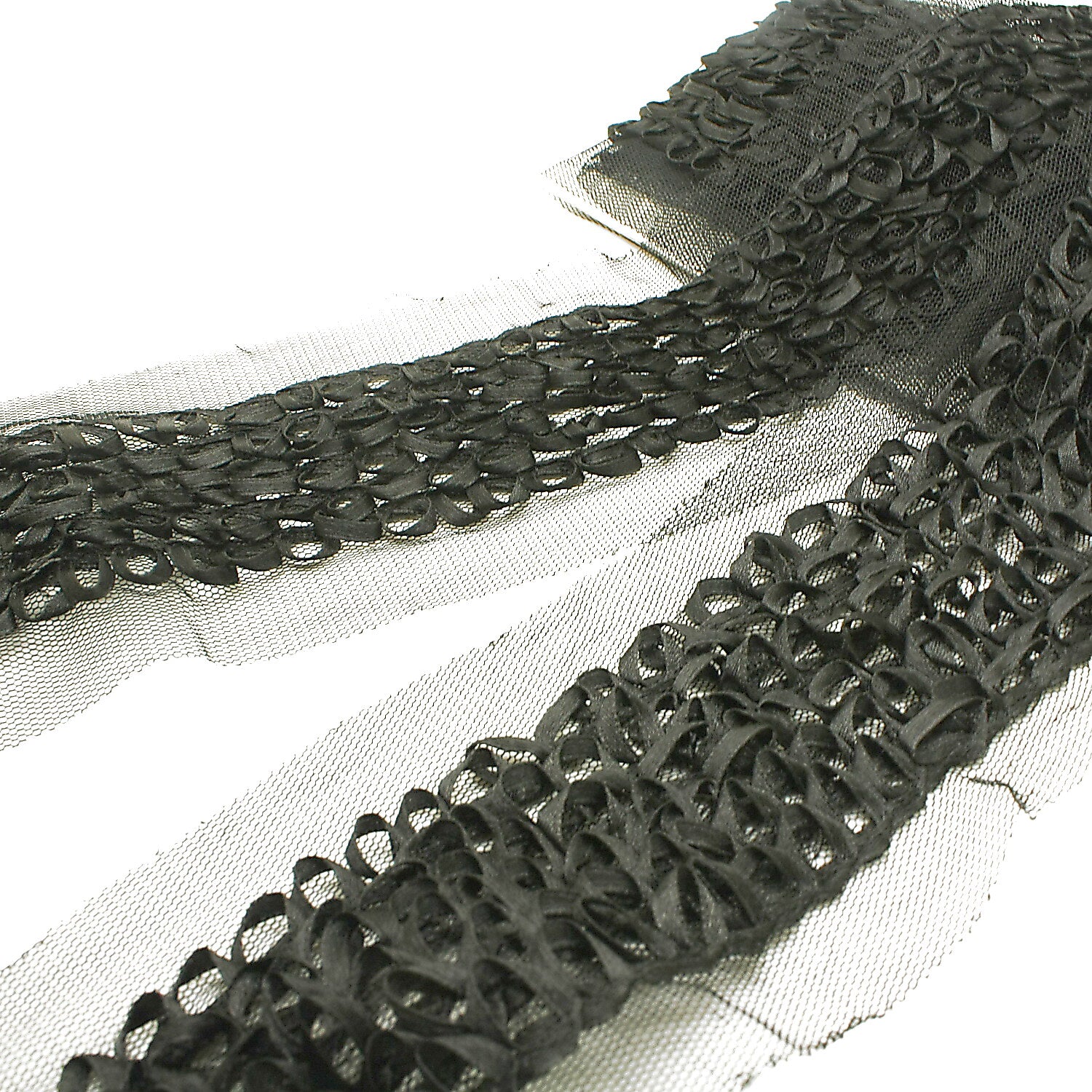 BLACK RIBBON LOOP TRIM - sarahi.NYC