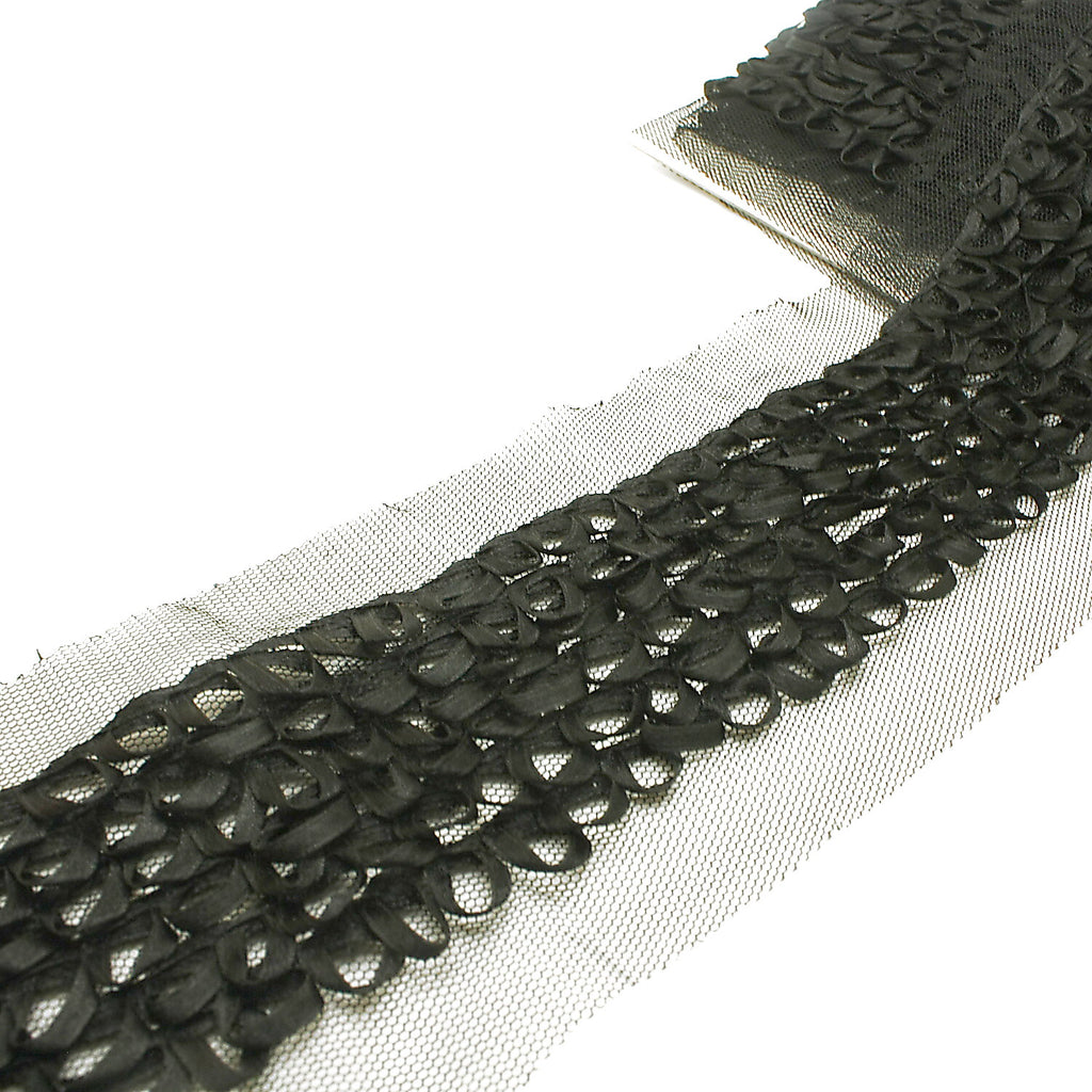 BLACK RIBBON LOOP TRIM - sarahi.NYC