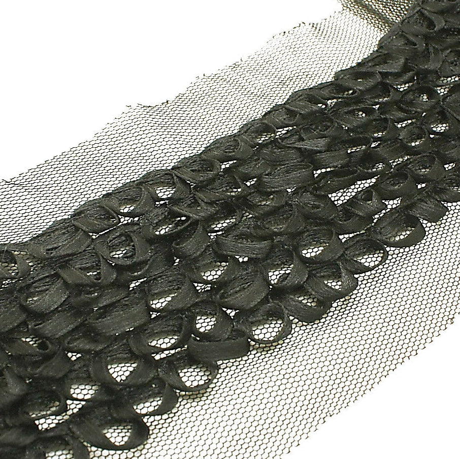 BLACK RIBBON LOOP TRIM - sarahi.NYC