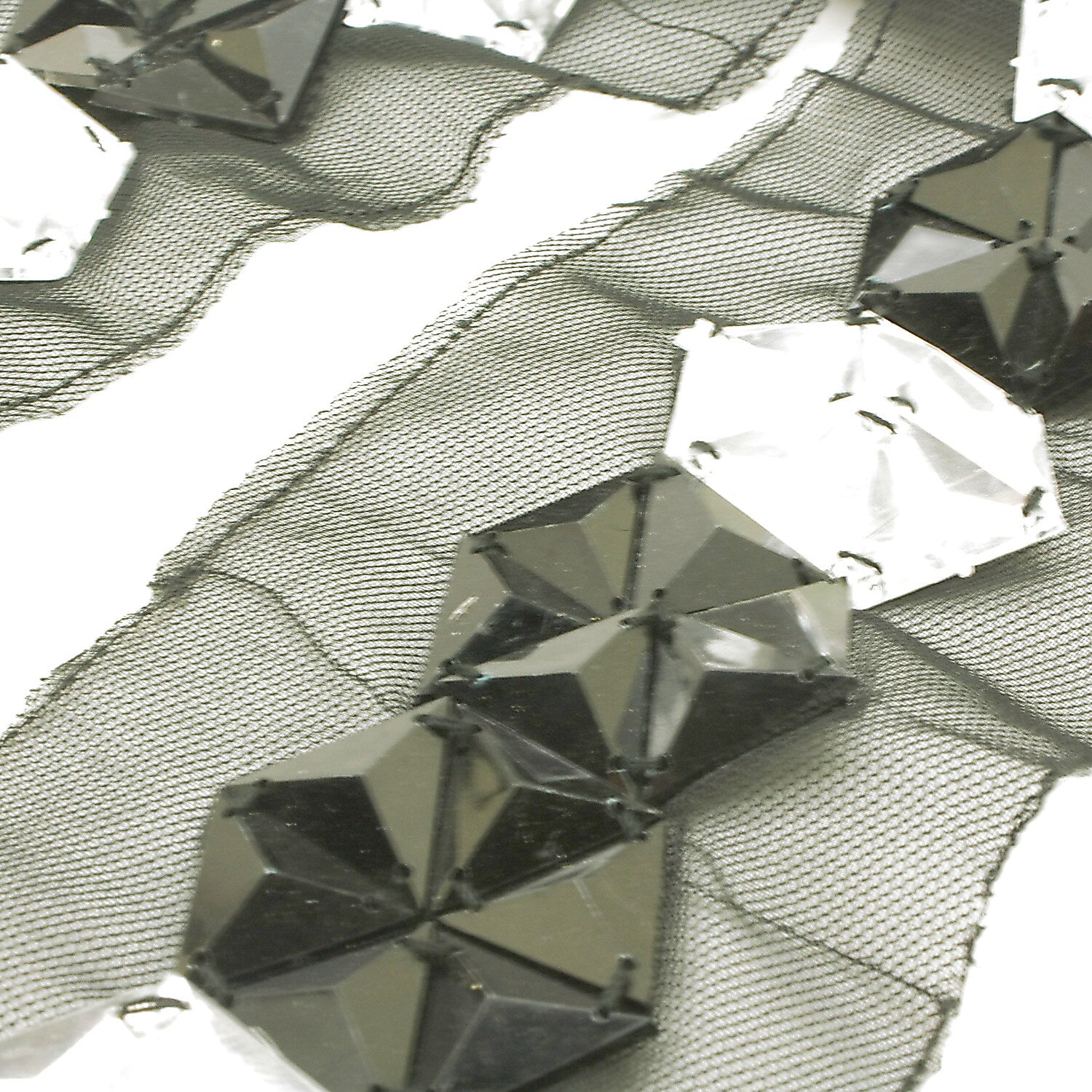 BLACK SILVER RHINESTONE TRIM - sarahi.NYC