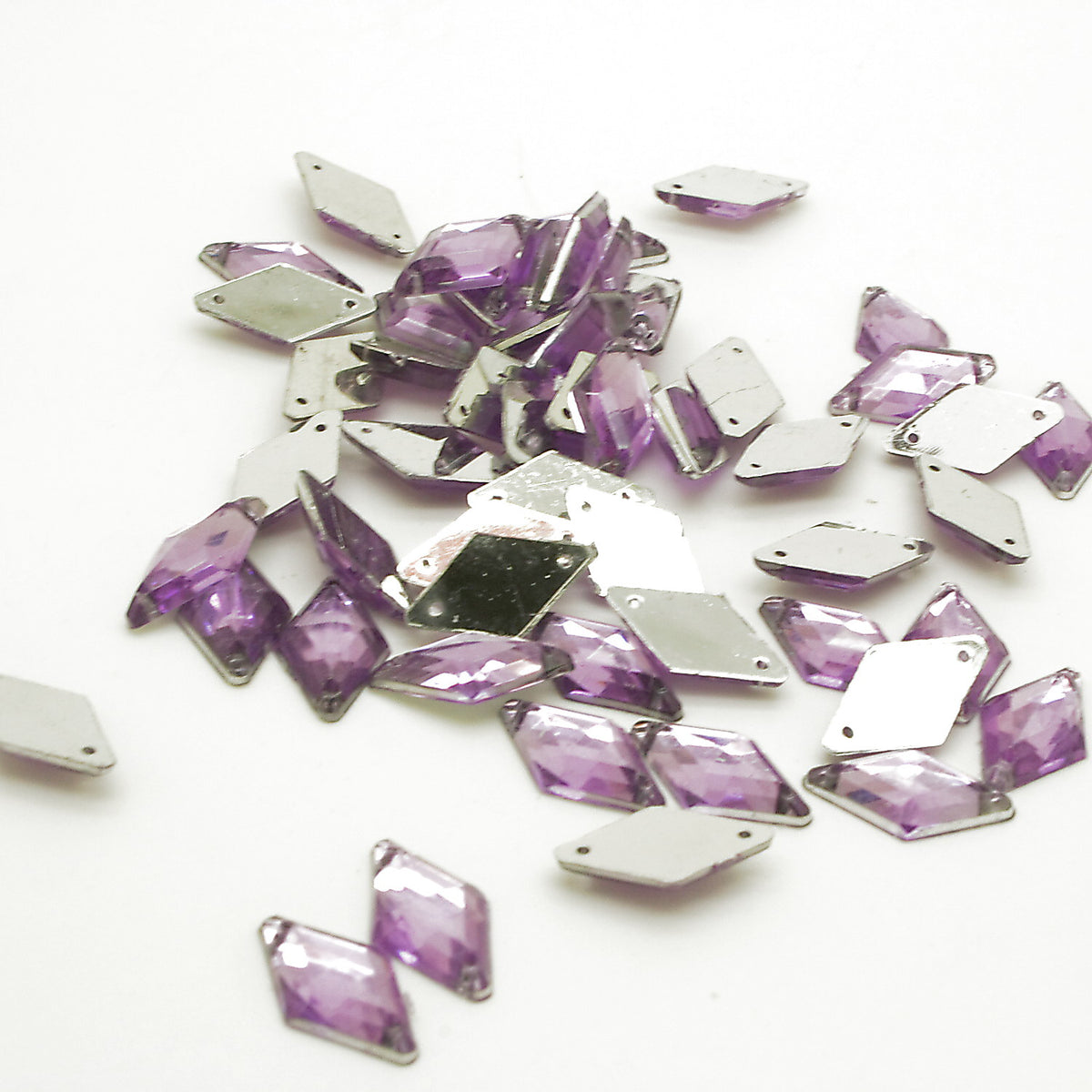 PACK OF 50 -  DIAMOND 15mm FLAT BACK RHINESTONES - sarahi.NYC