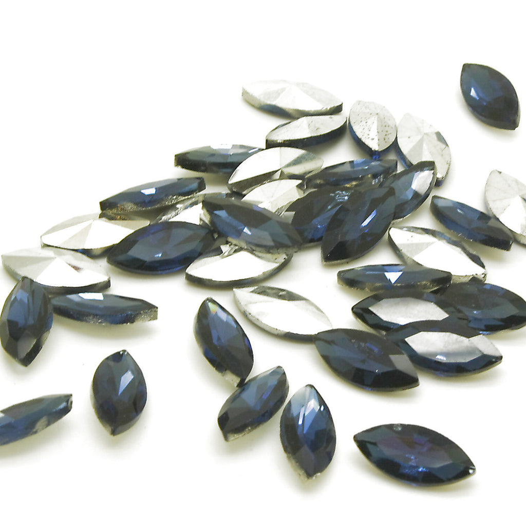 PACK OF 20 - 15mm X 7mm  HORSE EYE CRYSTALS   - sarahi.NYC