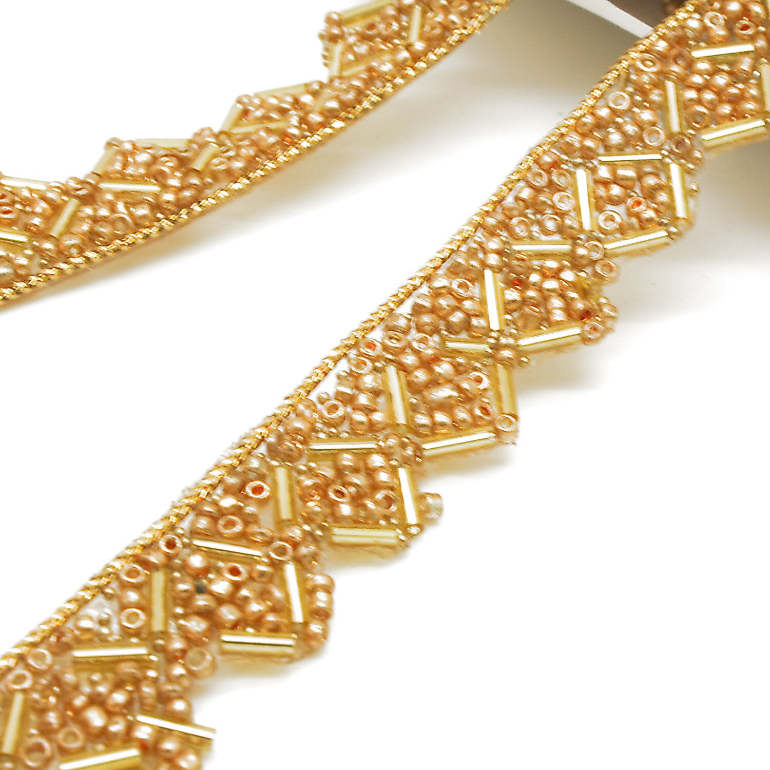 GOLD BEADED EDGING TRIM - sarahi.NYC