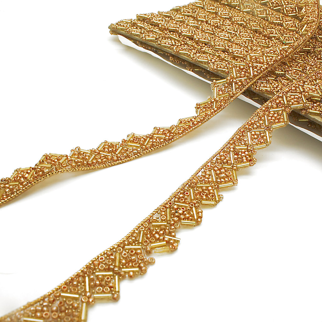 GOLD BEADED EDGING TRIM - sarahi.NYC