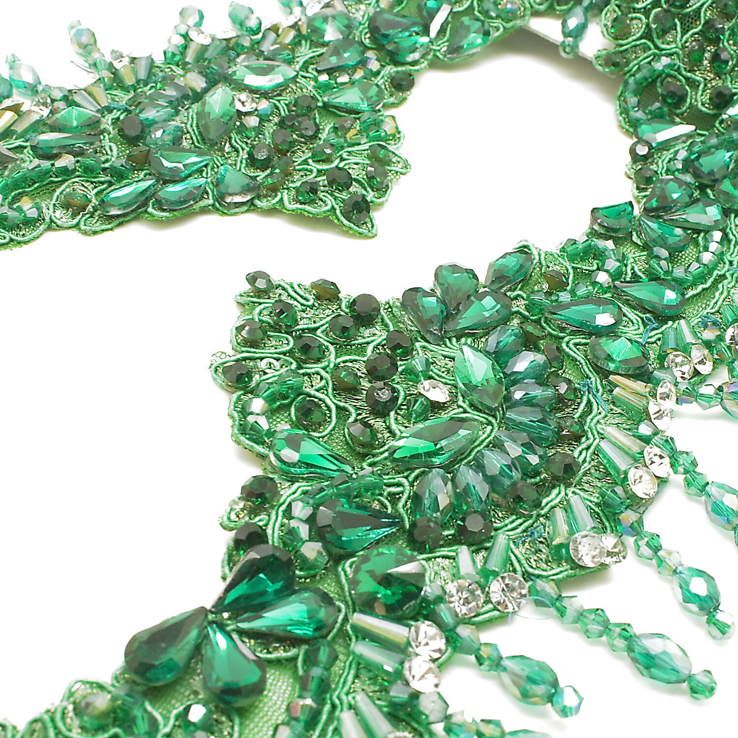 EMERALD GREEN STONE TRIM - sarahi.NYC