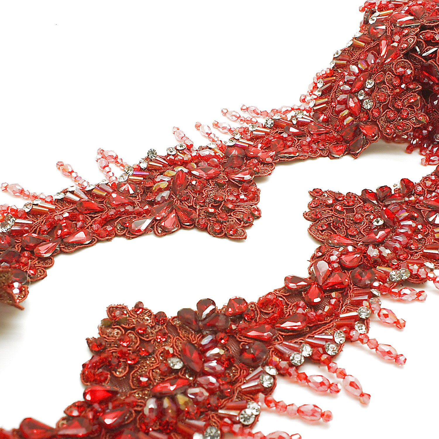 RED RHINESTONE  TRIM - sarahi.NYC