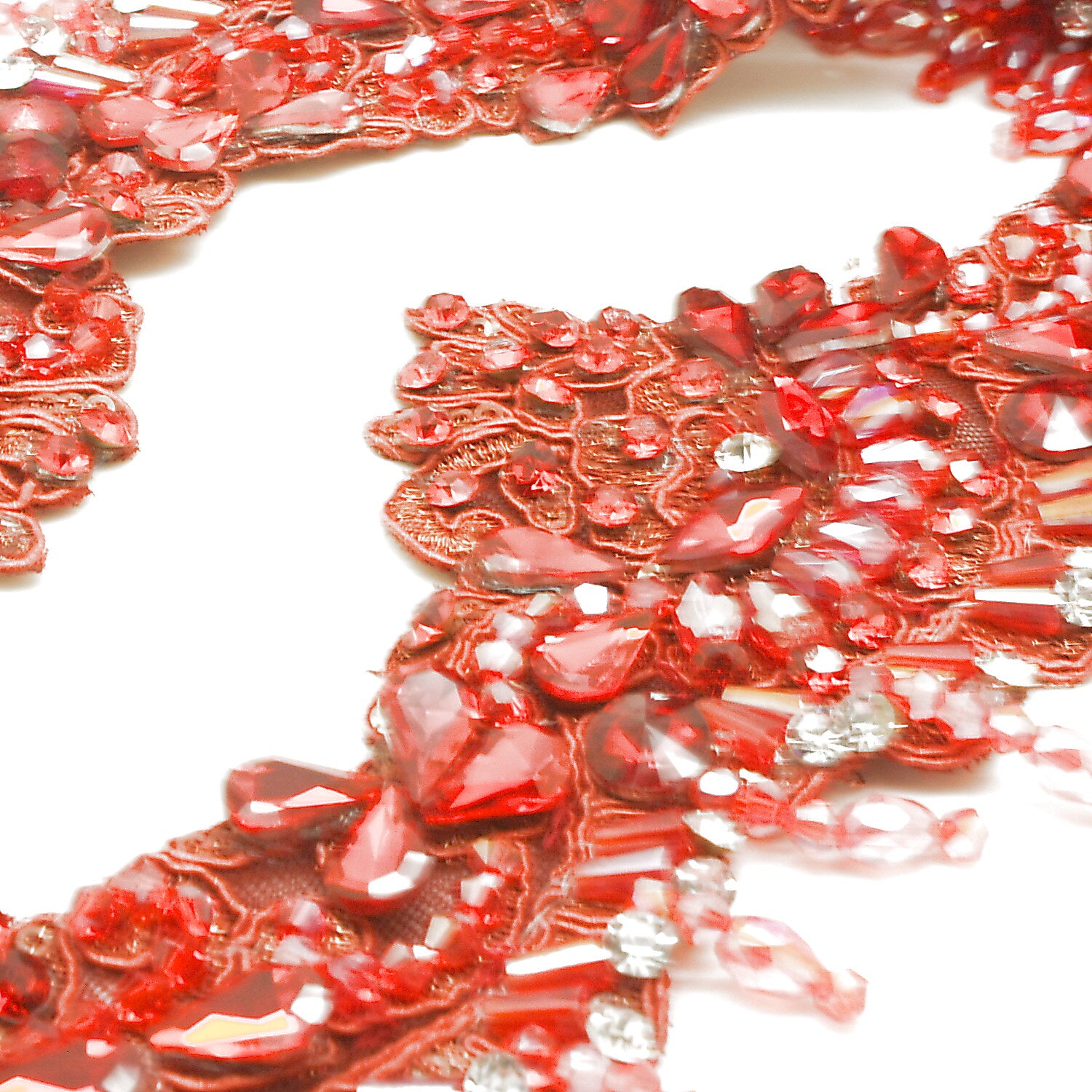 RED RHINESTONE  TRIM - sarahi.NYC