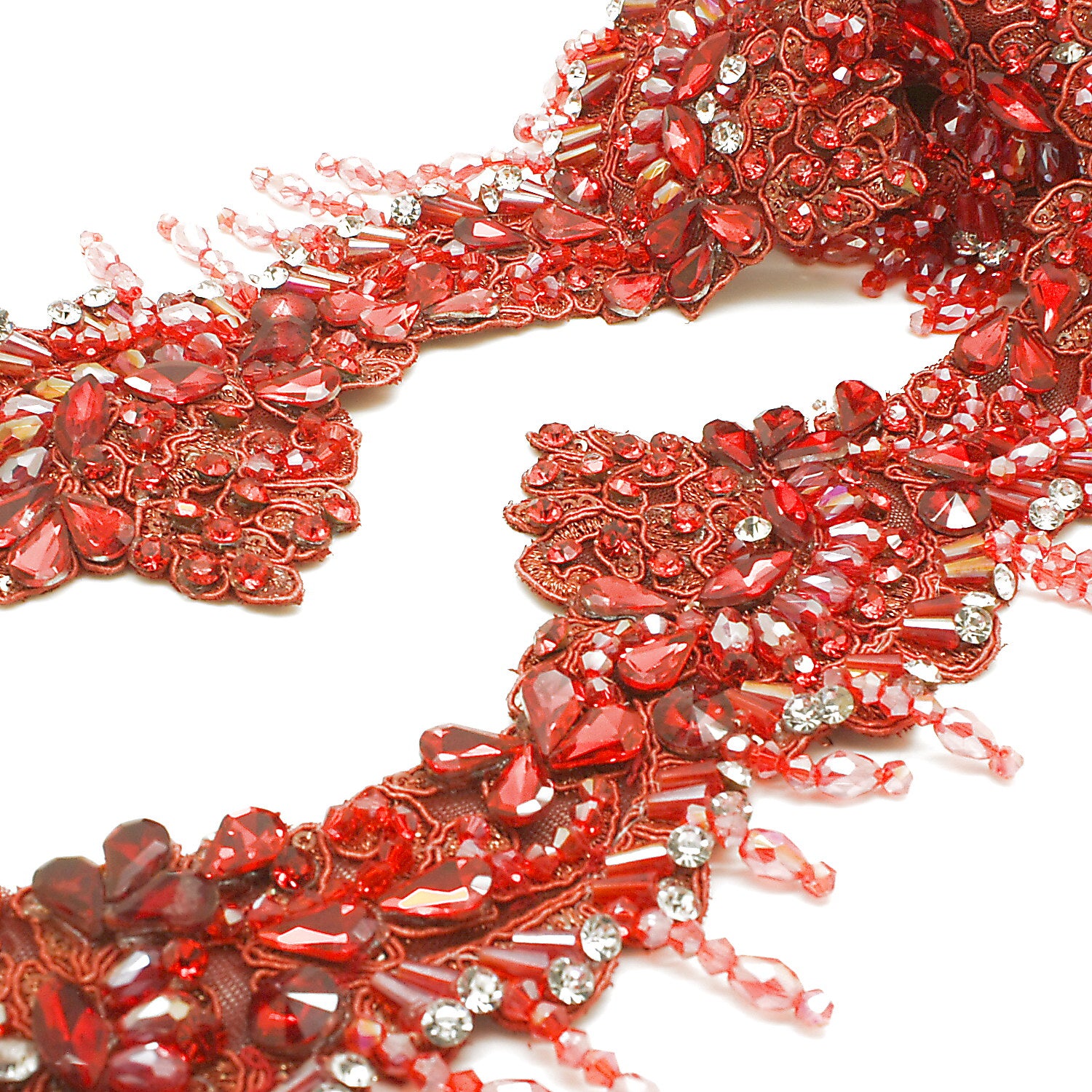 RED RHINESTONE  TRIM - sarahi.NYC