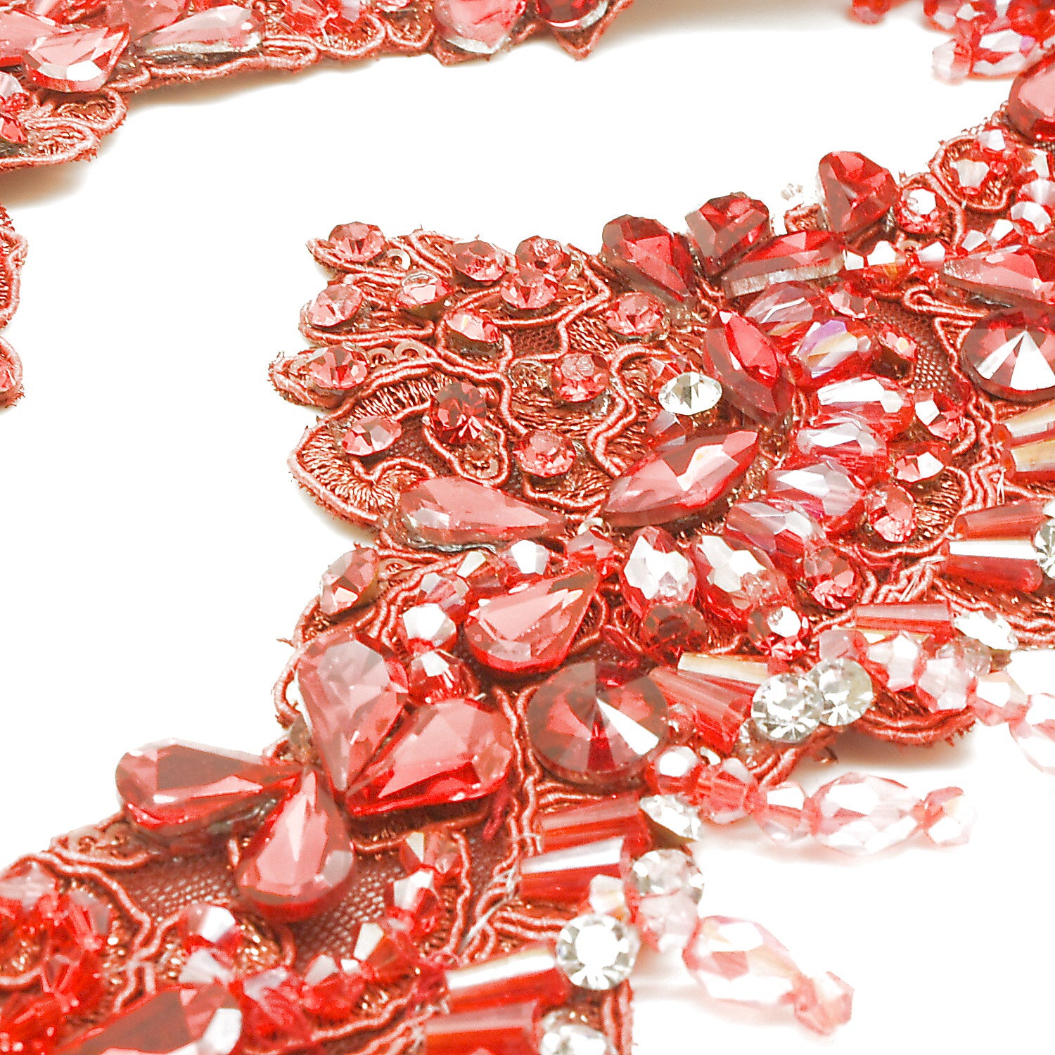 RED RHINESTONE  TRIM - sarahi.NYC