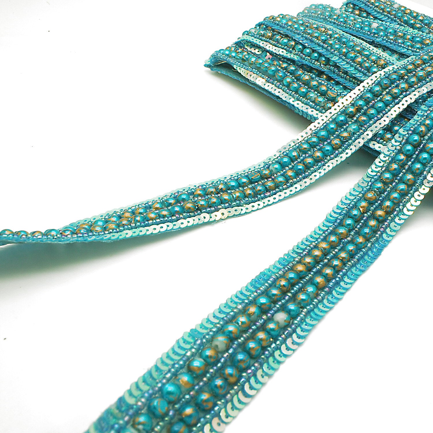 TURQUOISE GOLD TRIM - SARAHI.NYC