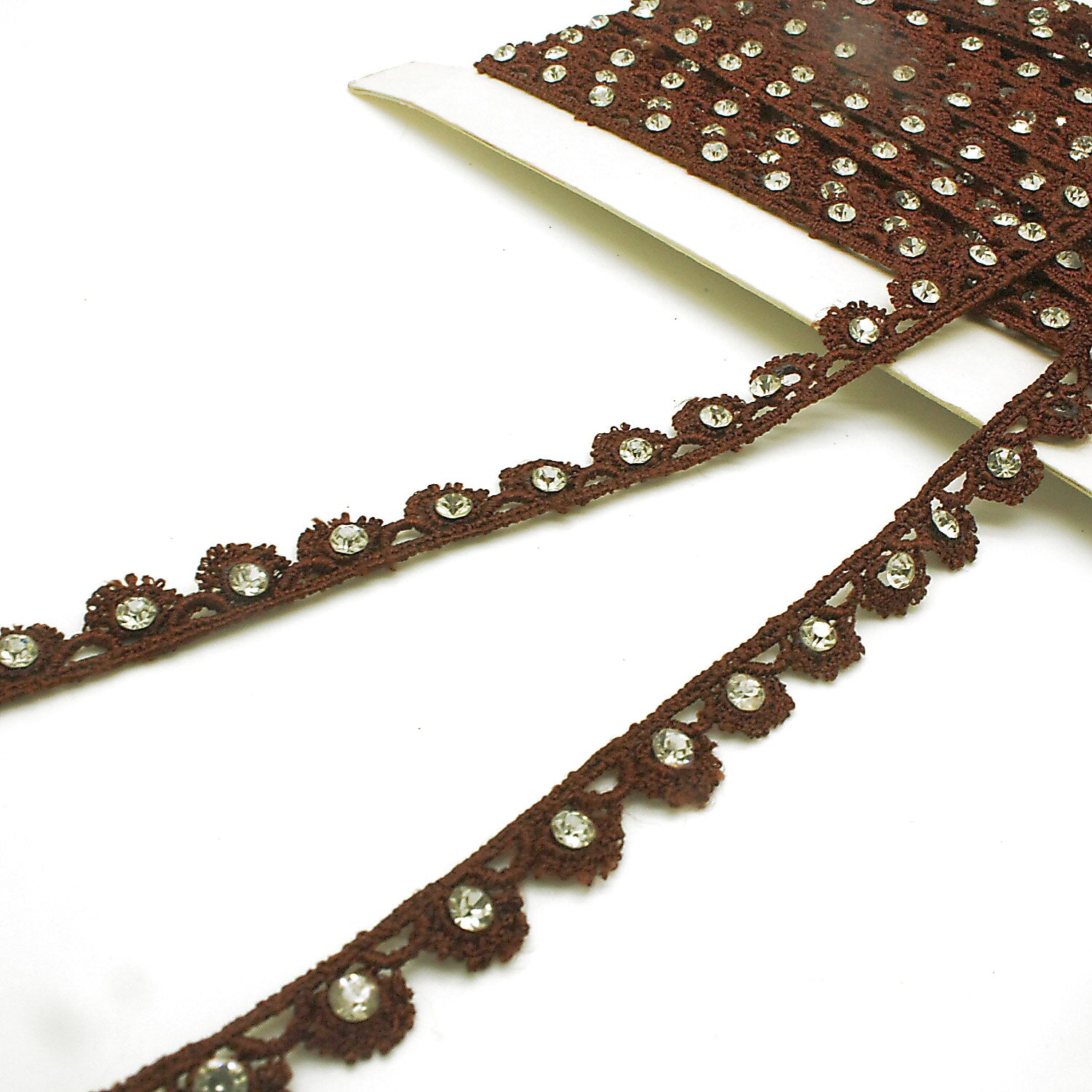 BROWN RHINESTONE TRIM - sarahi.NYC