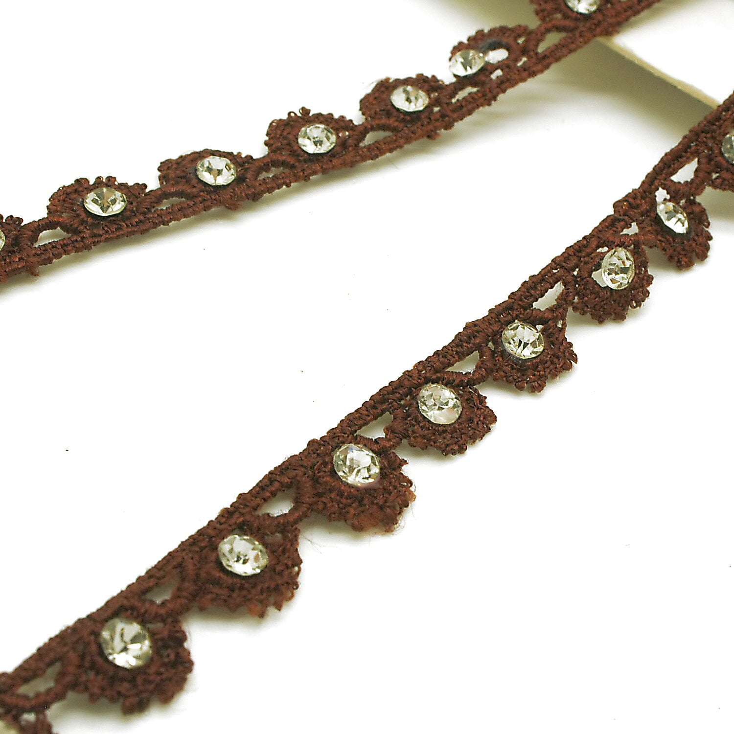 BROWN RHINESTONE TRIM - sarahi.NYC