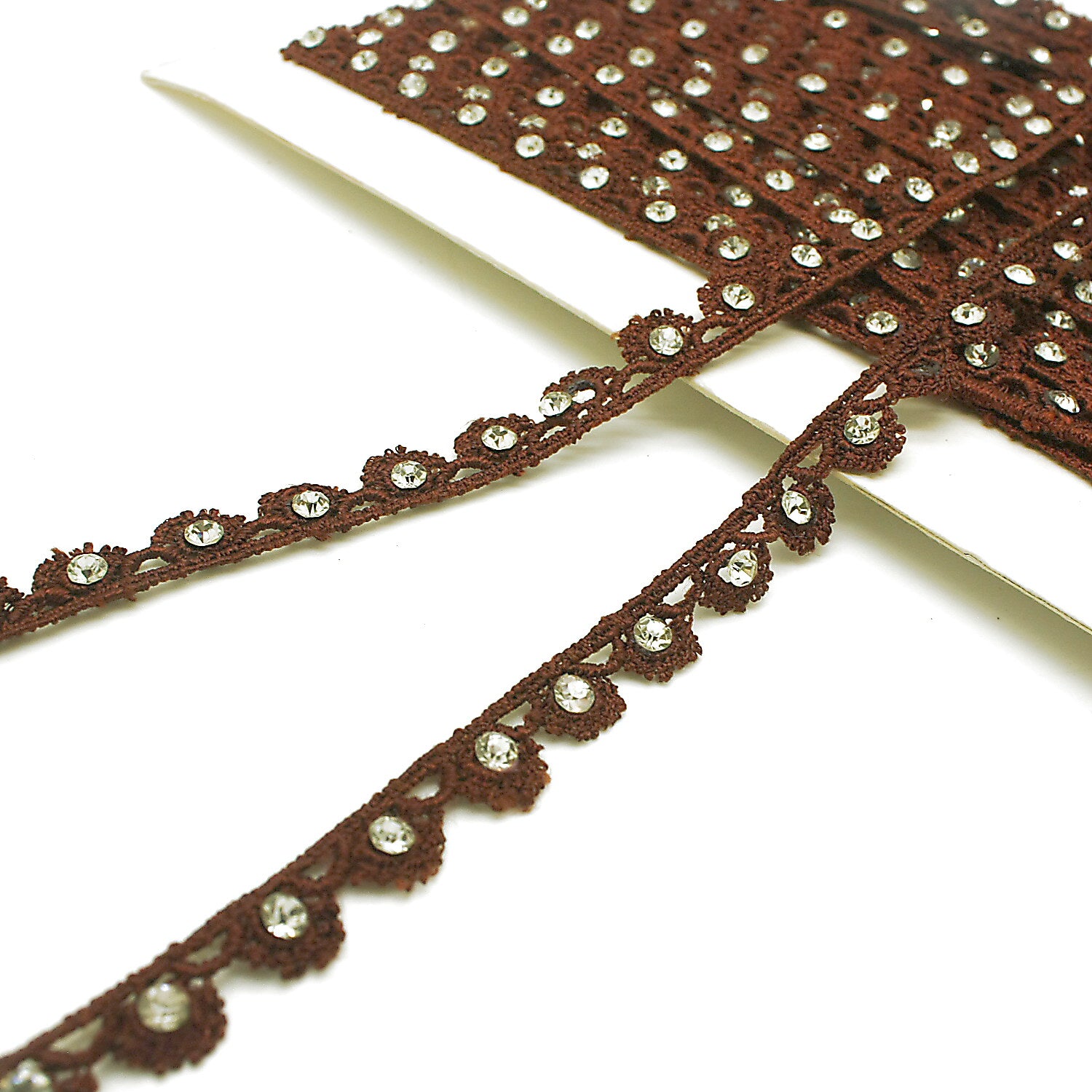 BROWN RHINESTONE TRIM - sarahi.NYC