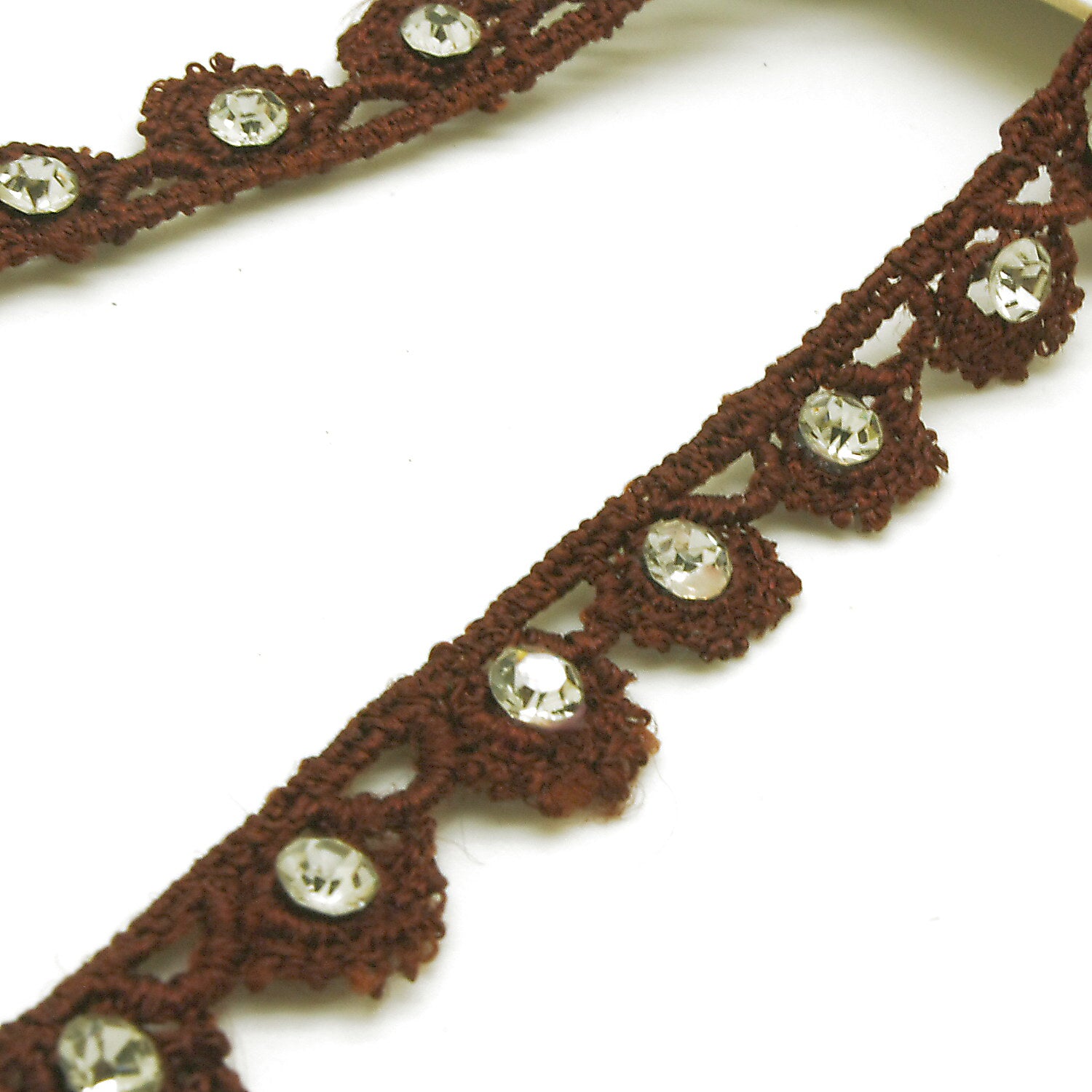 BROWN RHINESTONE TRIM - sarahi.NYC