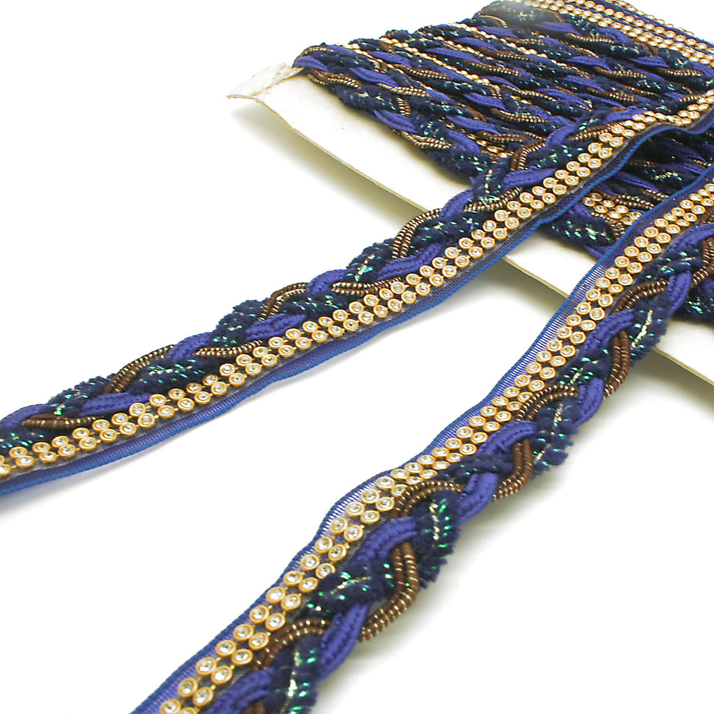 BLUE GOLD STONE TRIM - SARAHI.NYC