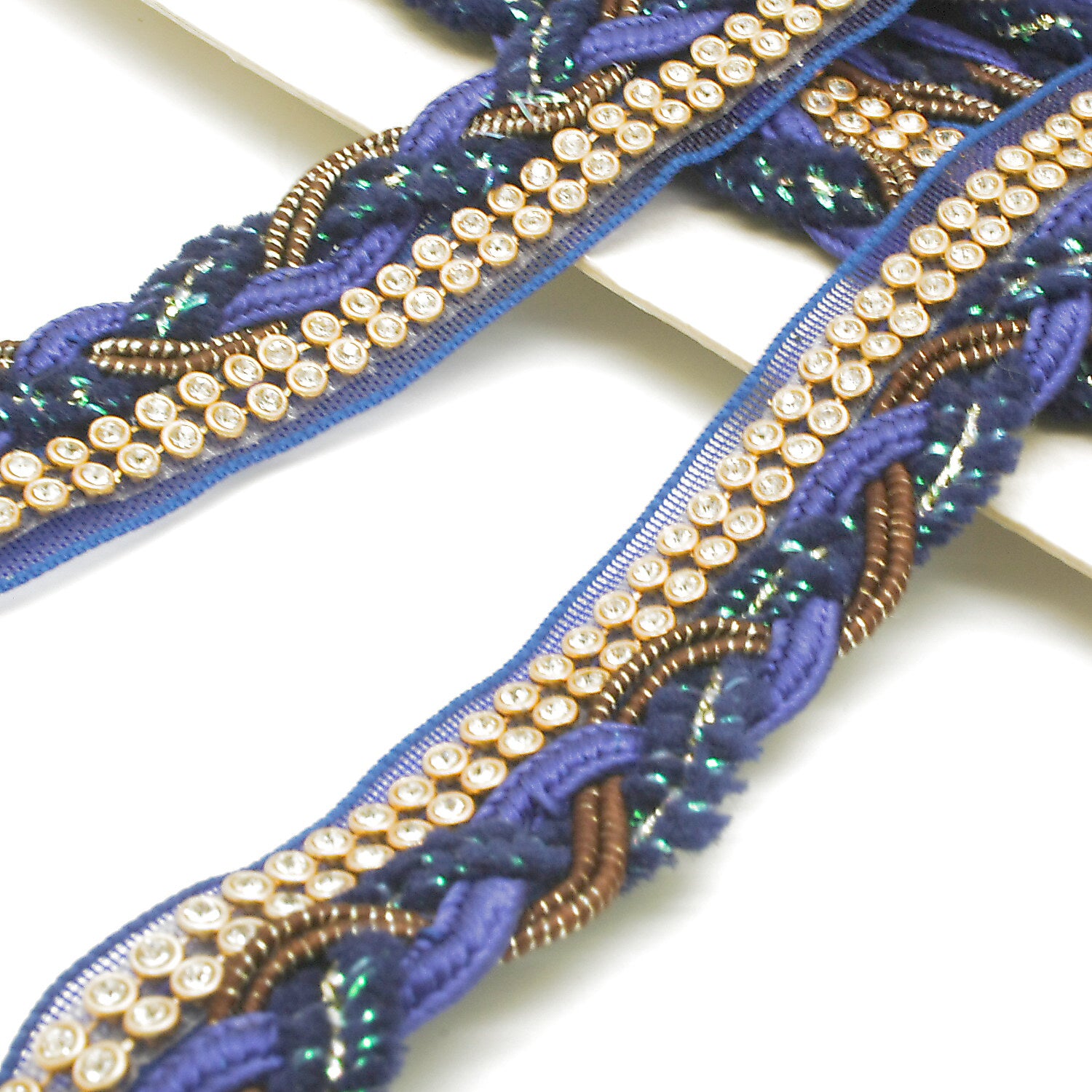 BLUE GOLD STONE TRIM - SARAHI.NYC