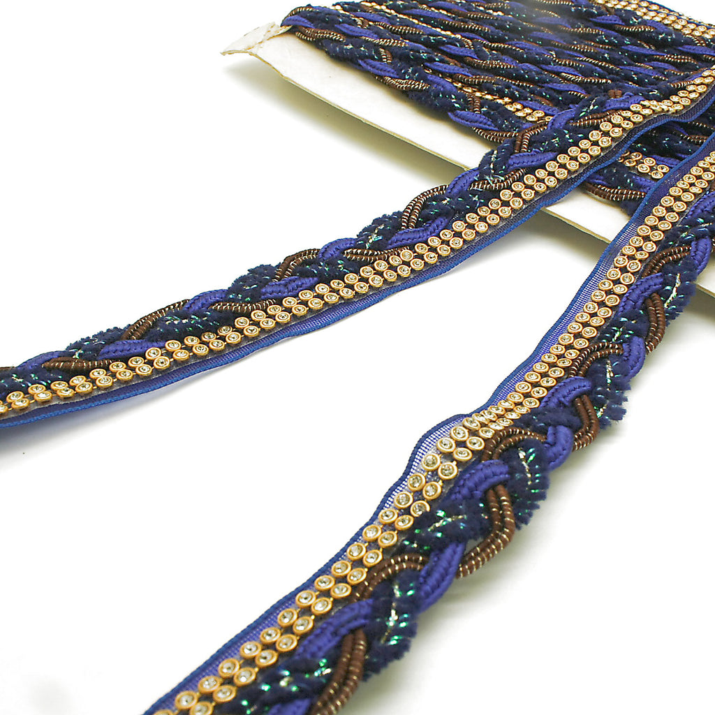 BLUE GOLD STONE TRIM - SARAHI.NYC
