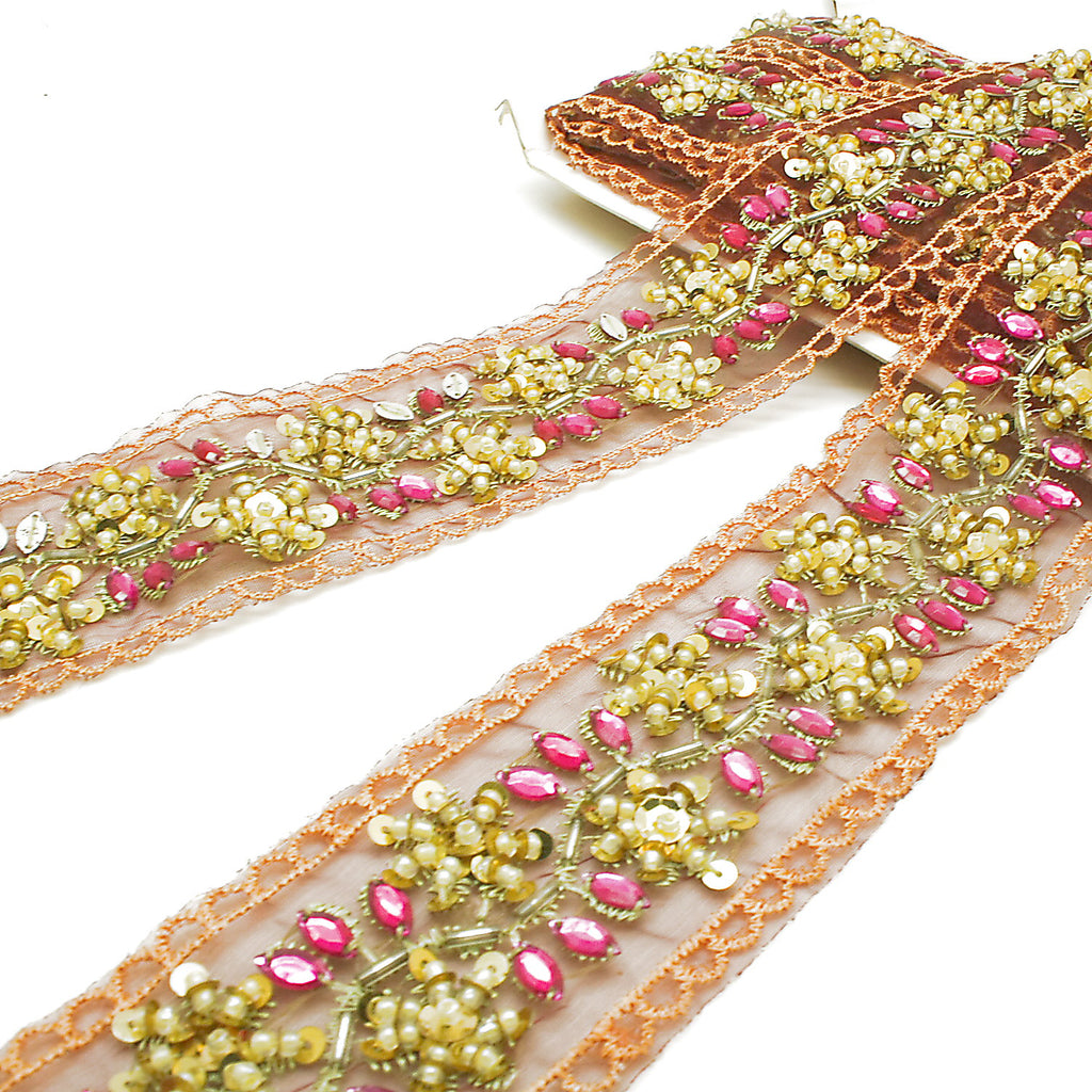 HOT PINK GOLD STONE RHINESTONE - SARAHI.NYC