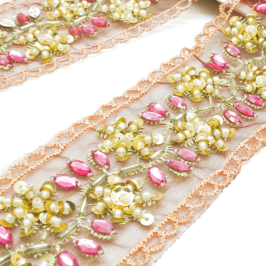 HOT PINK GOLD STONE RHINESTONE - SARAHI.NYC