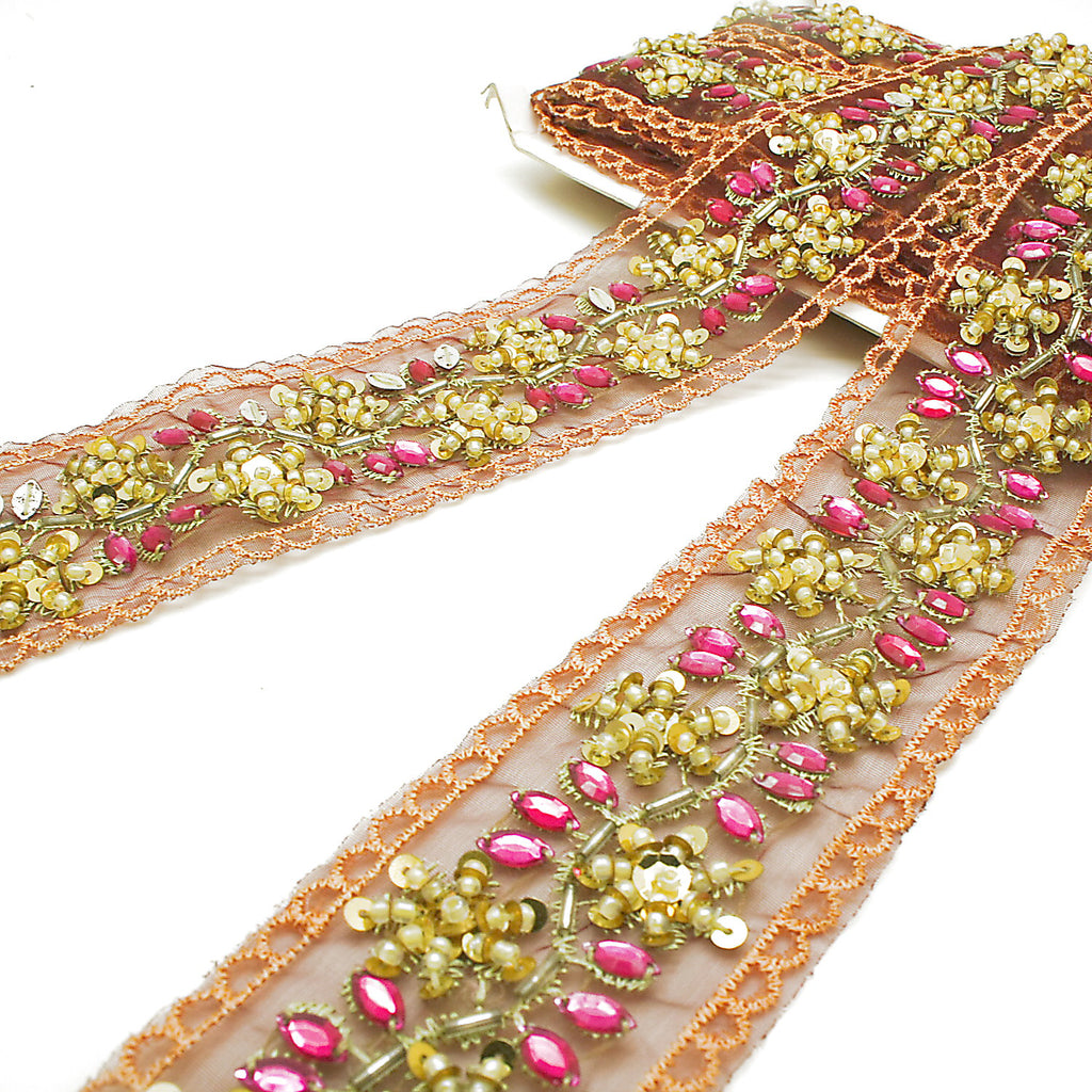 HOT PINK GOLD STONE RHINESTONE - SARAHI.NYC