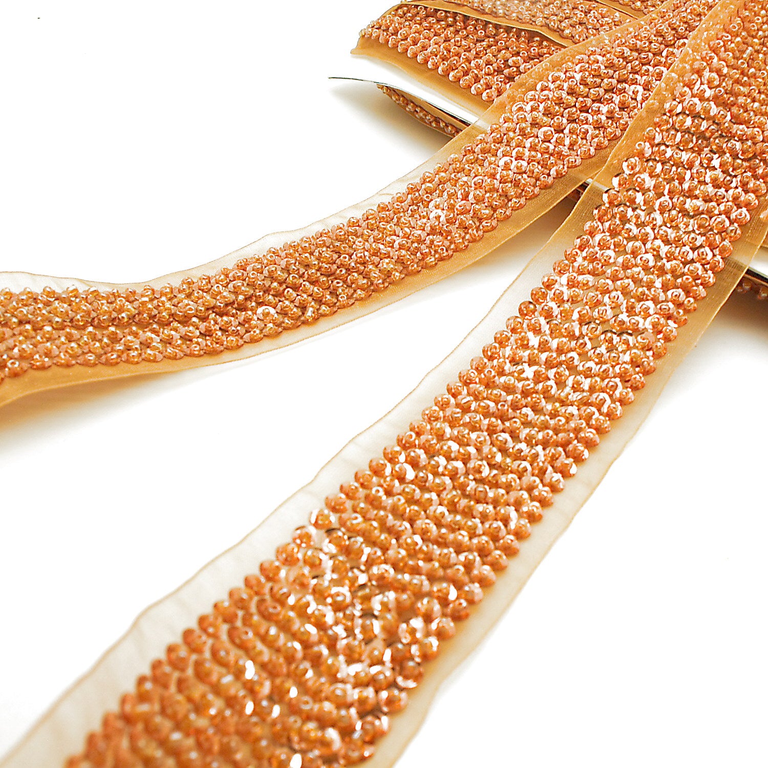 ORANGE BEADED TRIM - sarahi.NYC