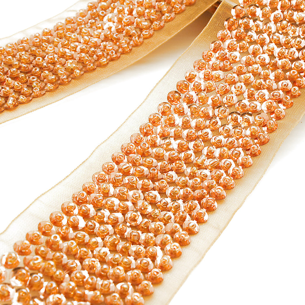 ORANGE BEADED TRIM - sarahi.NYC