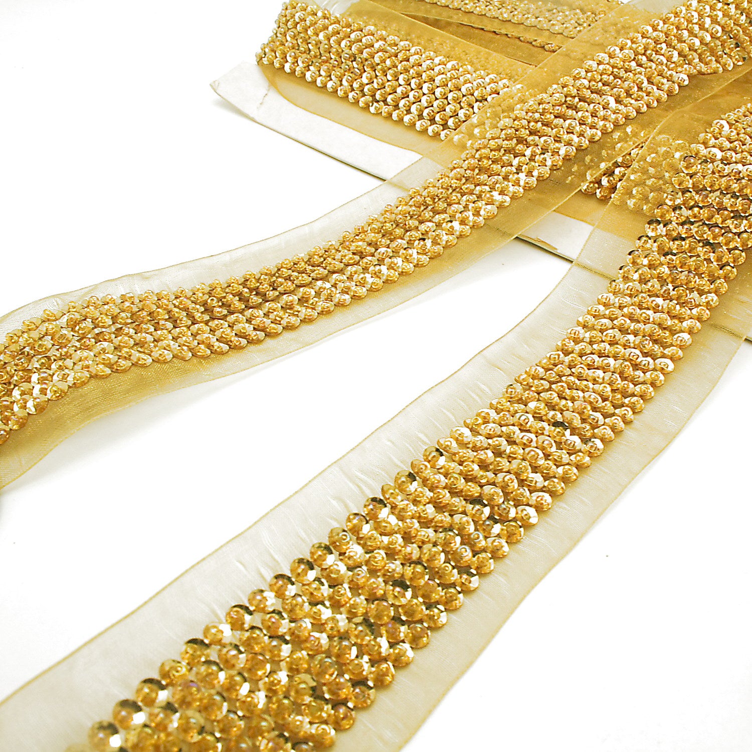 GOLD BEADED SEQUIN TRIM - sarahi.NYC