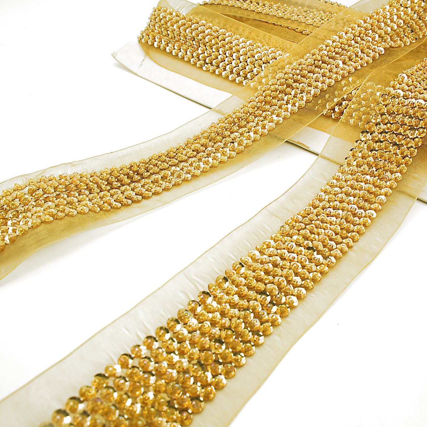 GOLD BEADED SEQUIN TRIM - sarahi.NYC