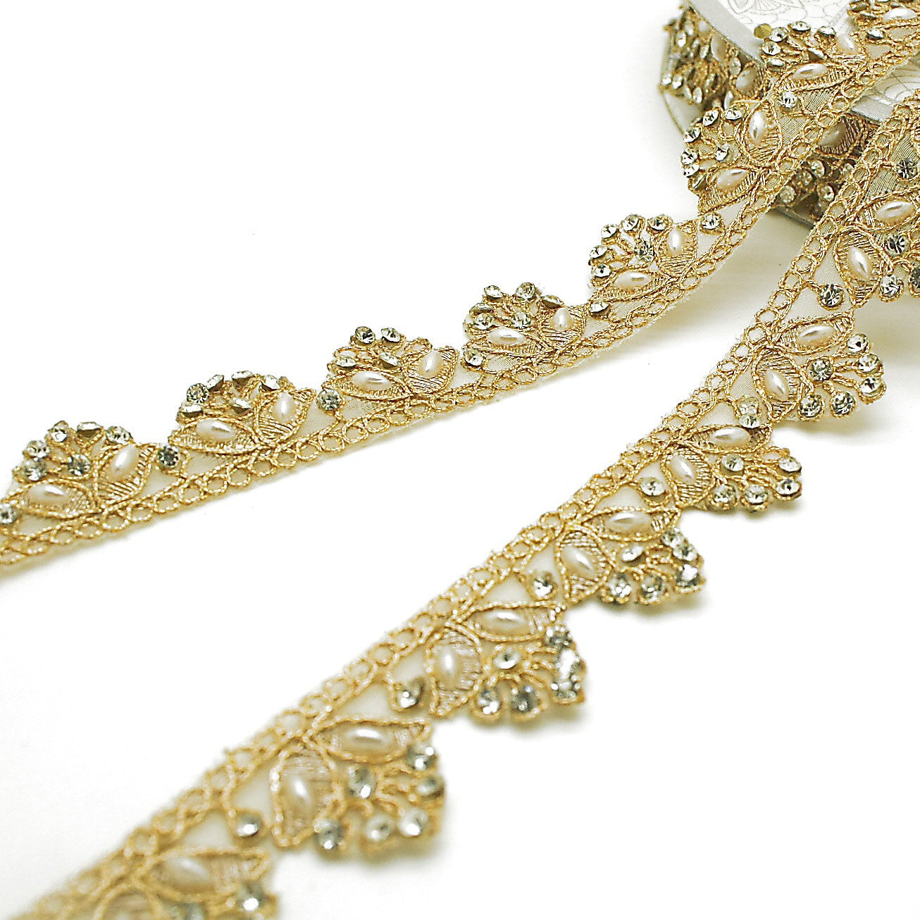 GOLD PEARL STONE TRIM - sarahi.NYC