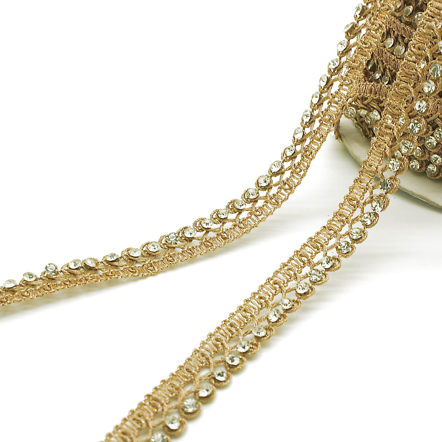 LIGHT GOLD CRYSTAL TRIM - sarahi.NYC