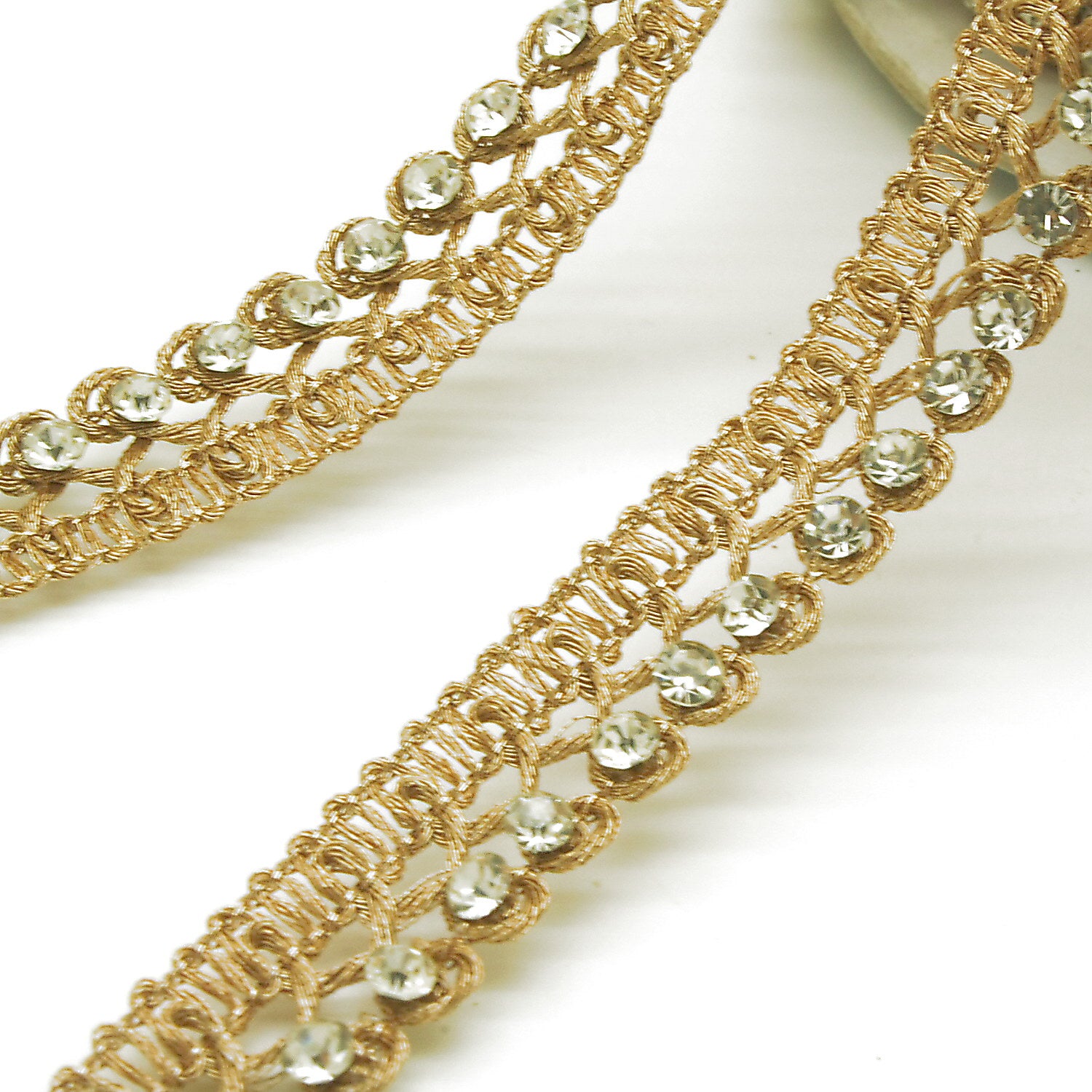 LIGHT GOLD CRYSTAL TRIM - sarahi.NYC